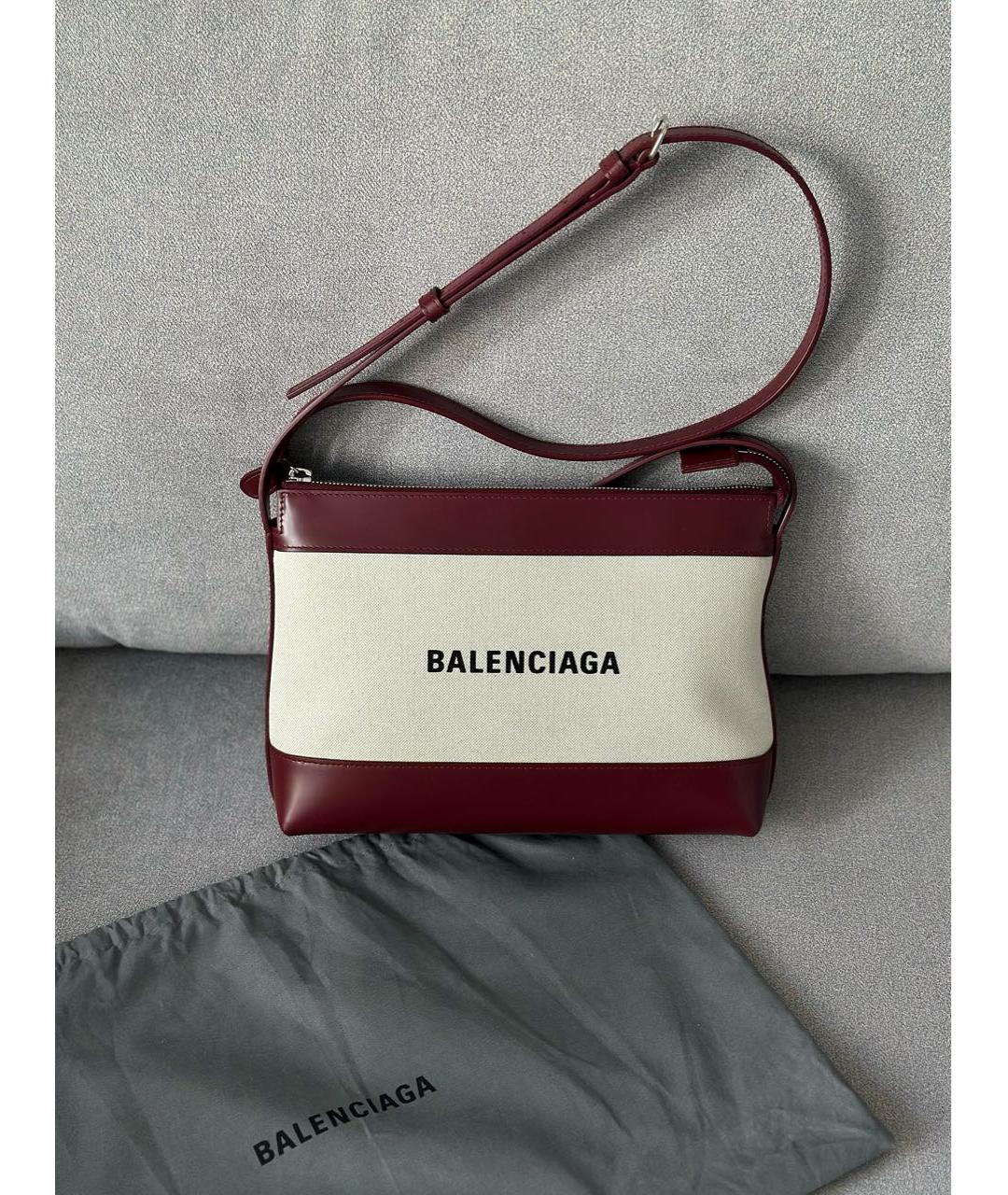 BALENCIAGA Бежевая кожаная сумка через плечо, фото 2