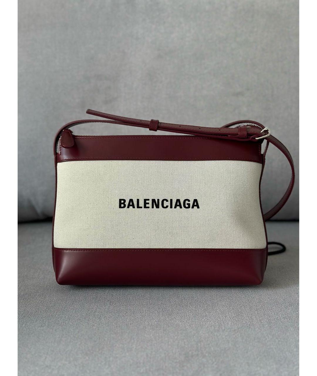 BALENCIAGA Бежевая кожаная сумка через плечо, фото 3