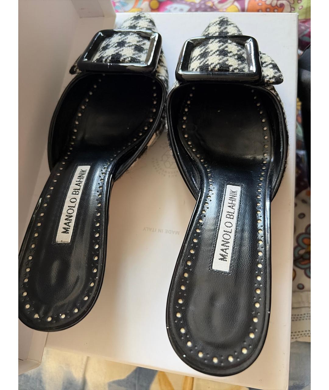 MANOLO BLAHNIK Черные мюли, фото 4