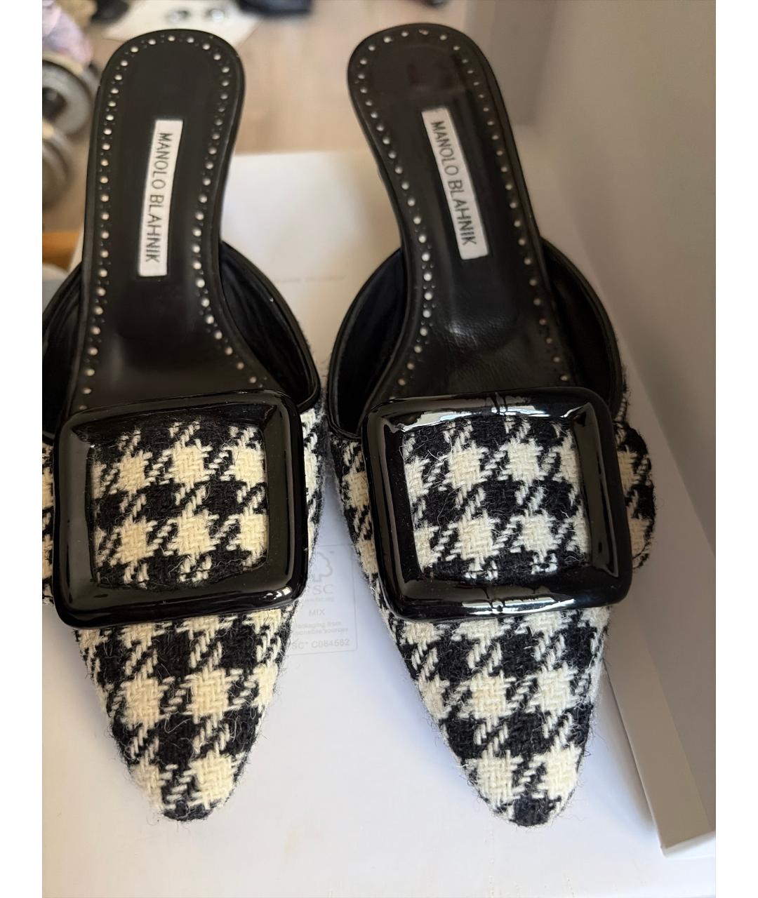 MANOLO BLAHNIK Черные мюли, фото 3