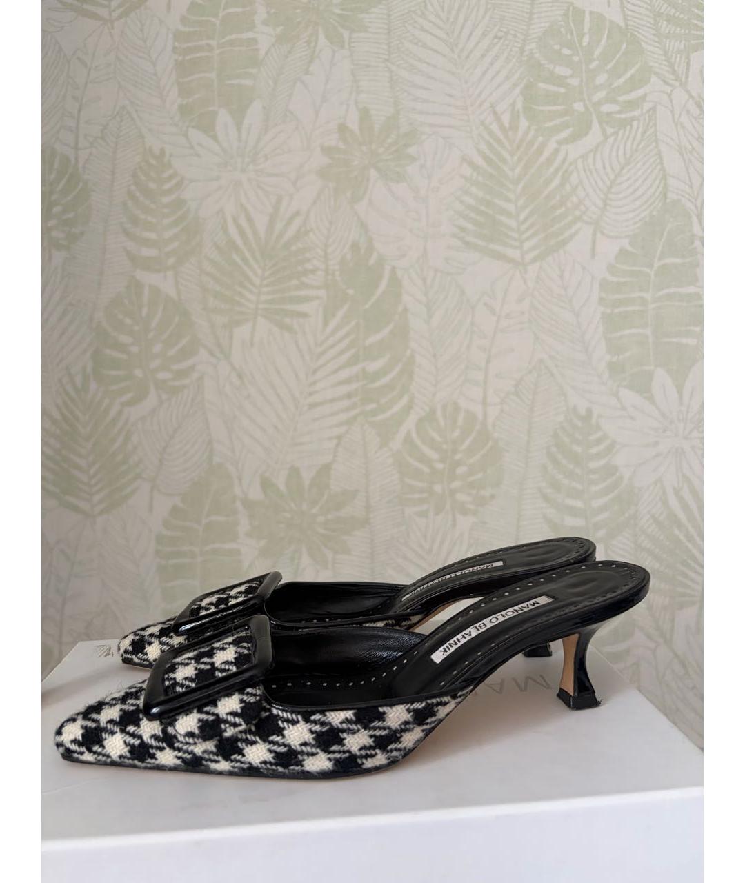 MANOLO BLAHNIK Черные мюли, фото 6