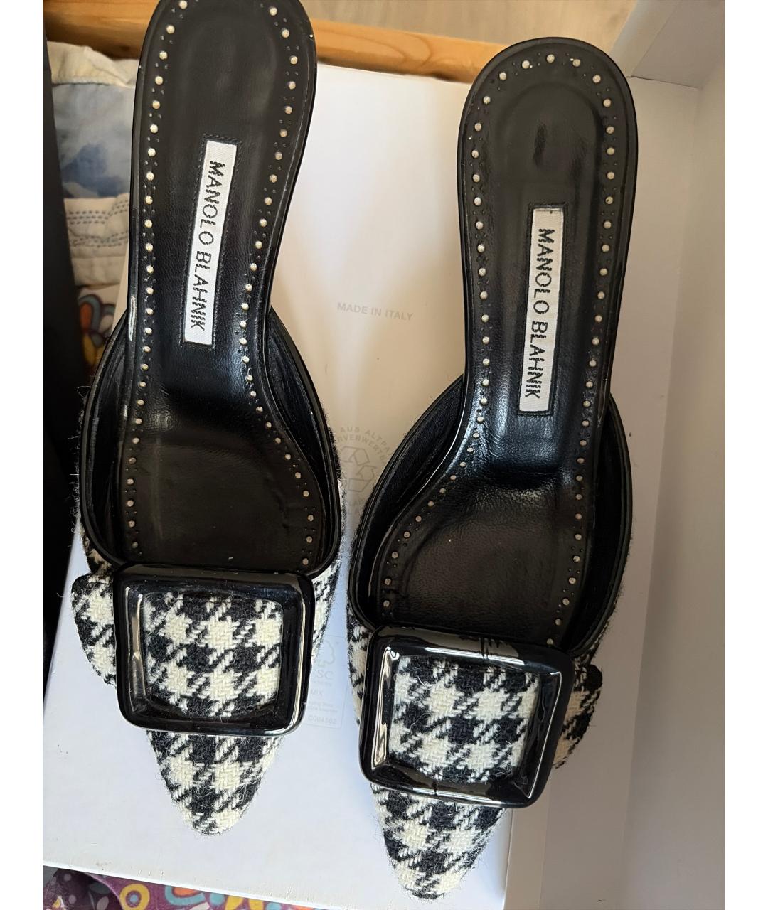 MANOLO BLAHNIK Черные мюли, фото 2