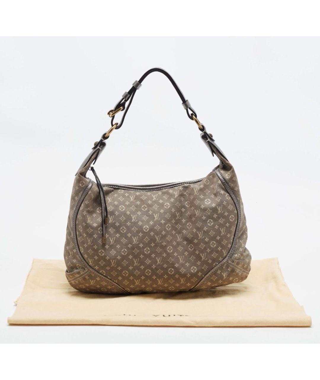 LOUIS VUITTON Серая тканевая сумка через плечо, фото 8