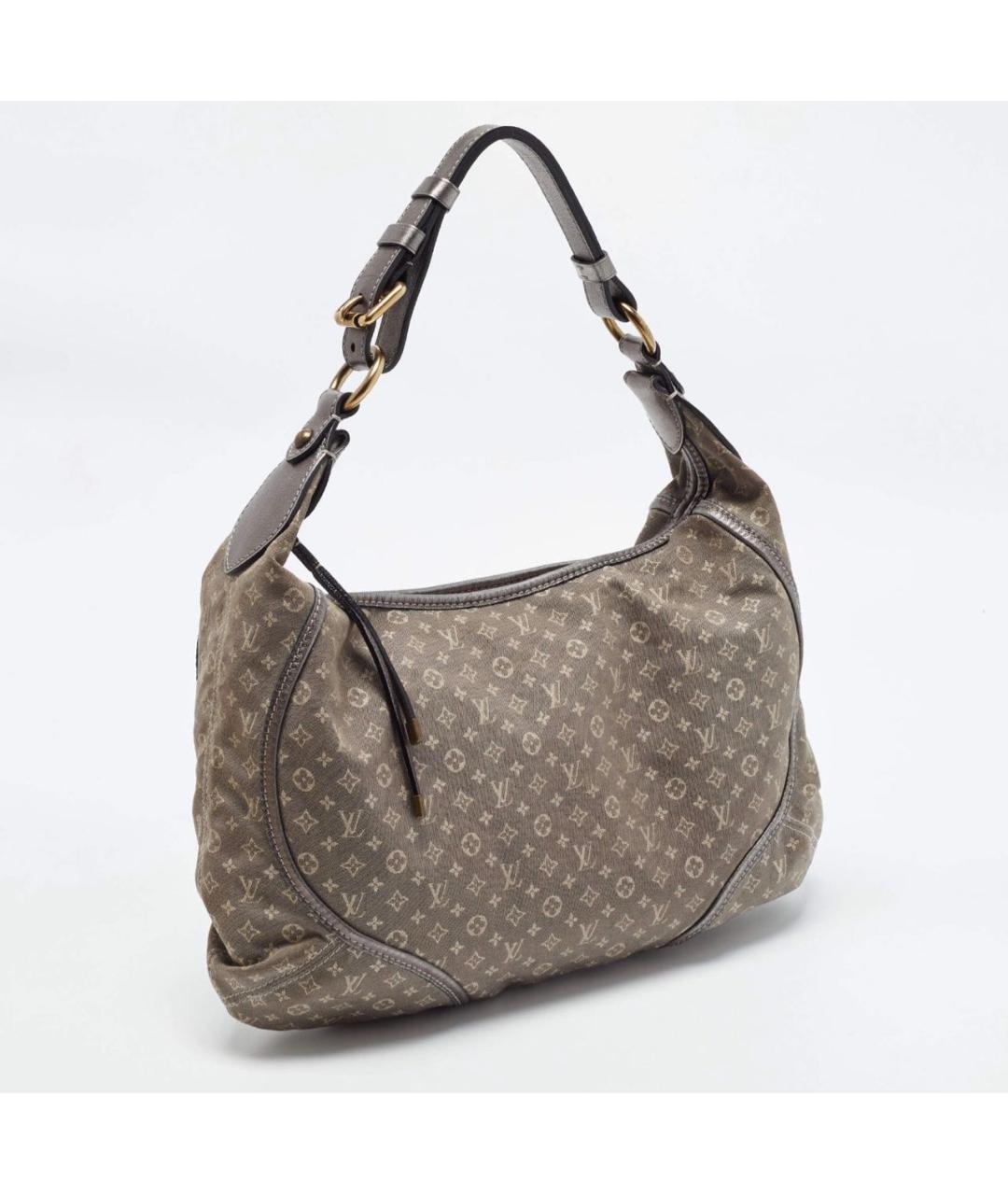 LOUIS VUITTON Серая тканевая сумка через плечо, фото 2