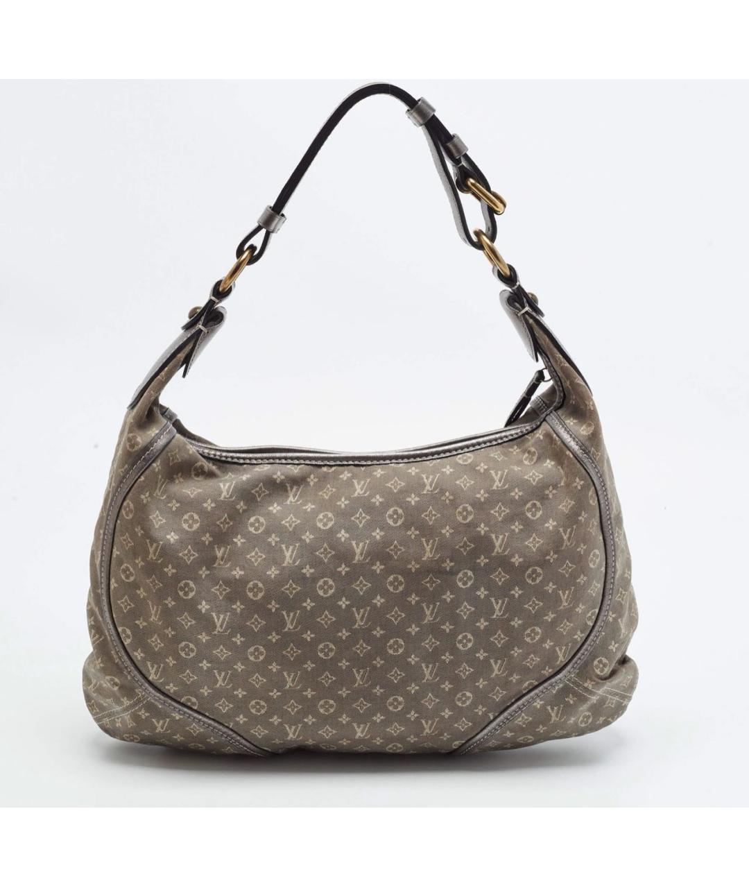 LOUIS VUITTON Серая тканевая сумка через плечо, фото 3