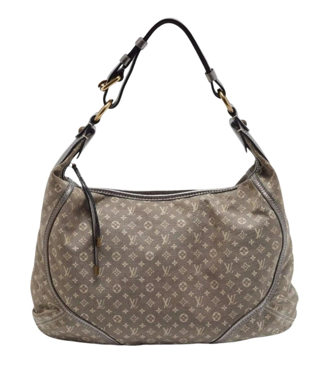 LOUIS VUITTON Серая тканевая сумка через плечо, фото 1