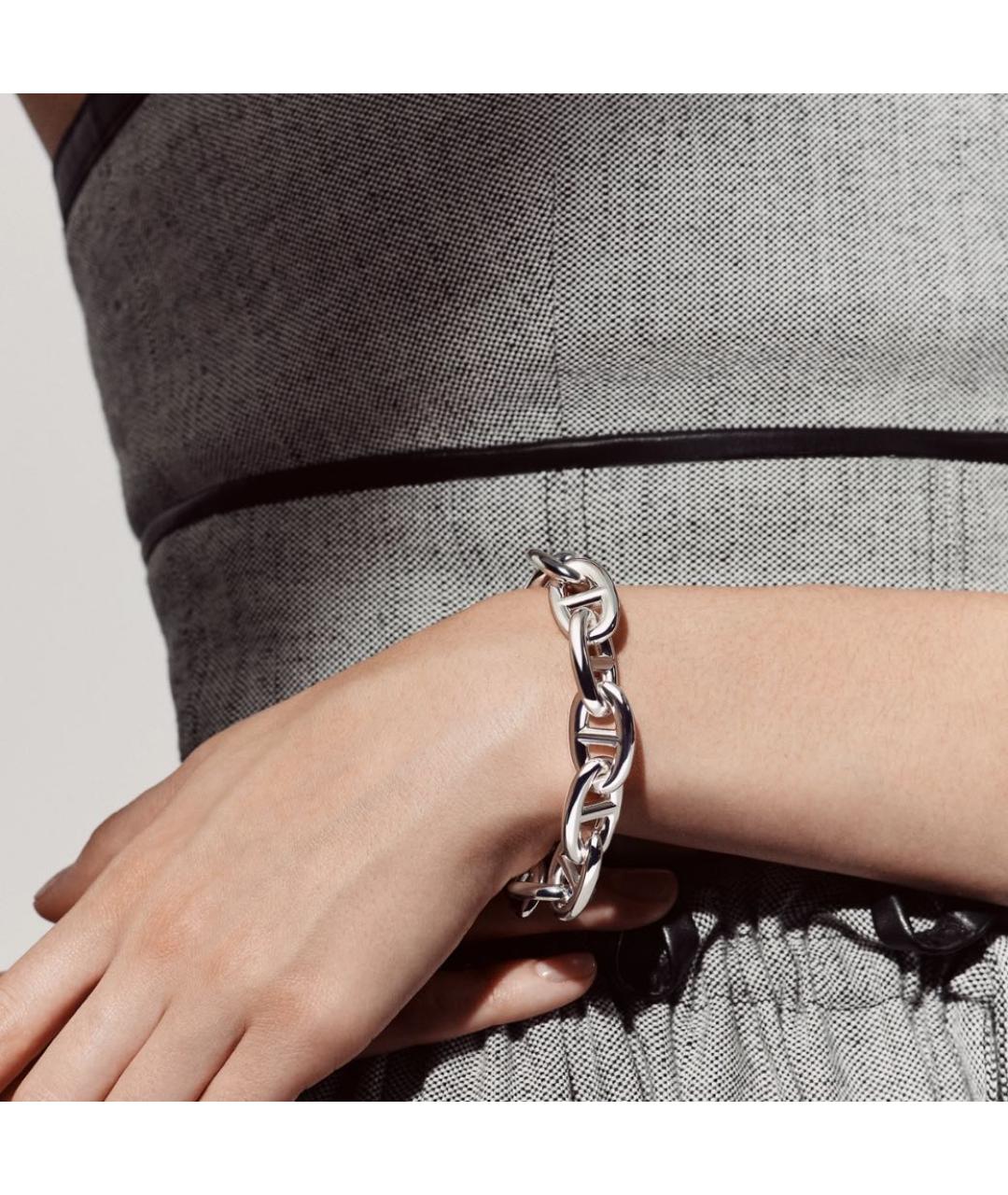 HERMES Серебряный браслет из белого золота, фото 2