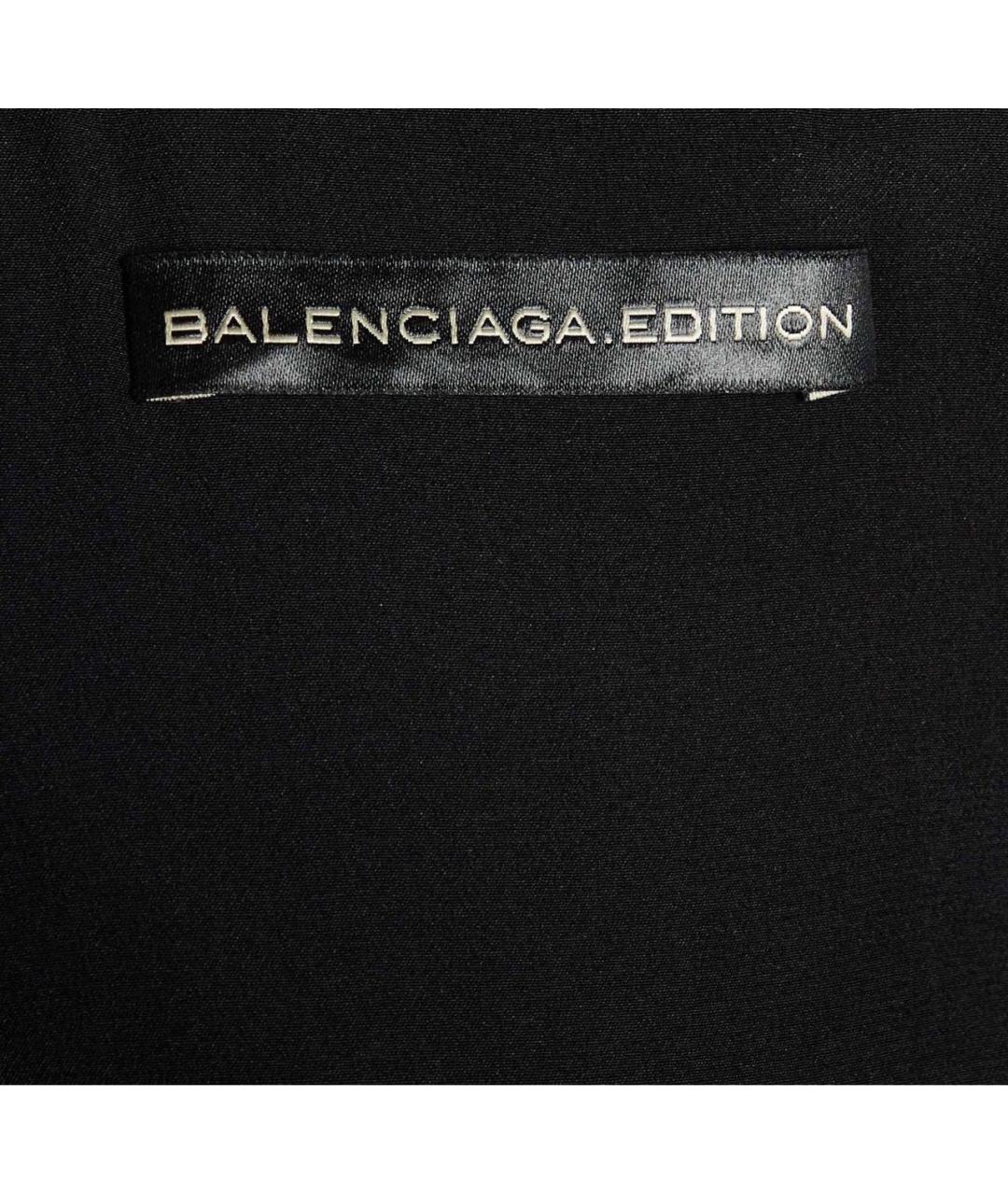 BALENCIAGA Черное шелковое повседневное платье, фото 3