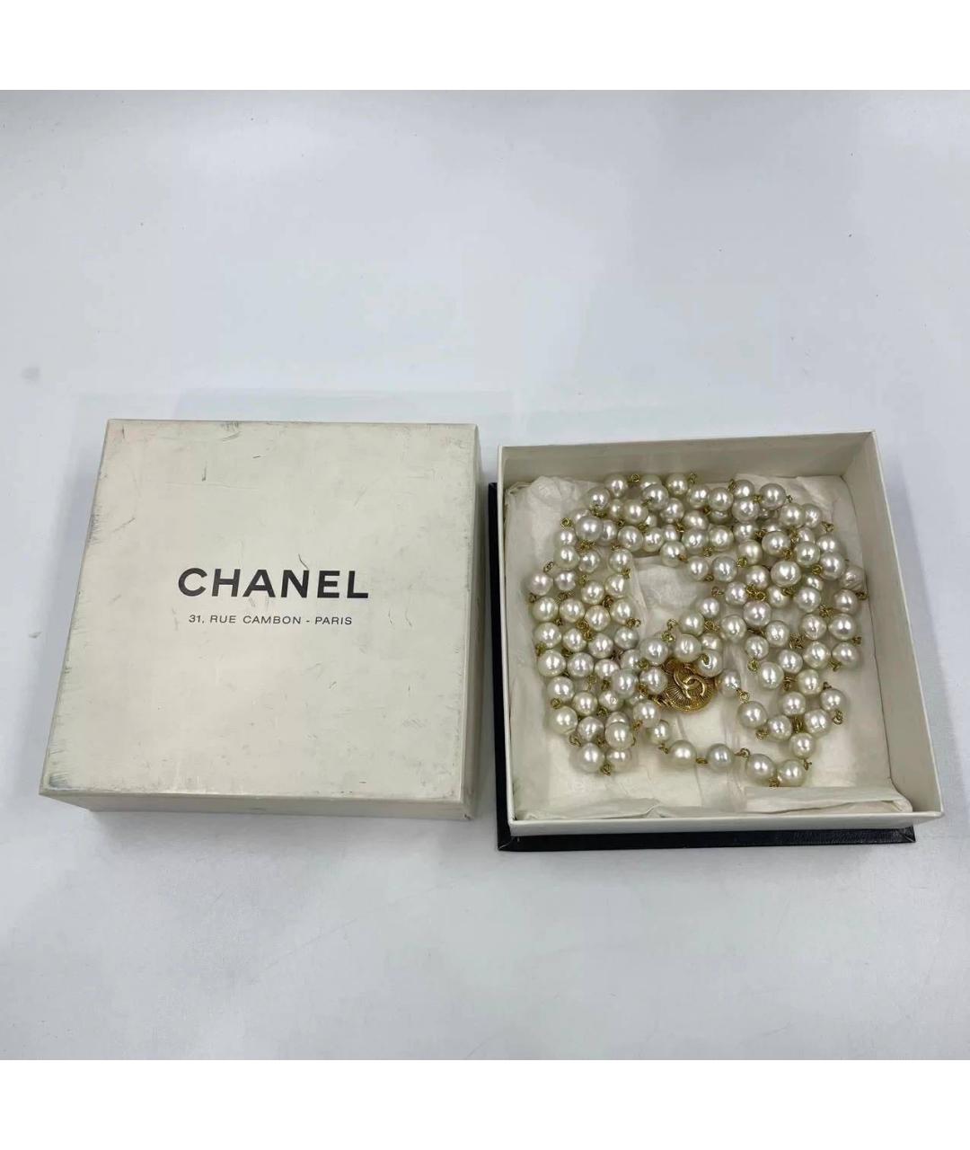 CHANEL Белое колье, фото 5