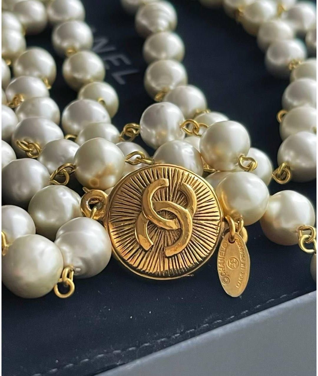 CHANEL Белое колье, фото 3