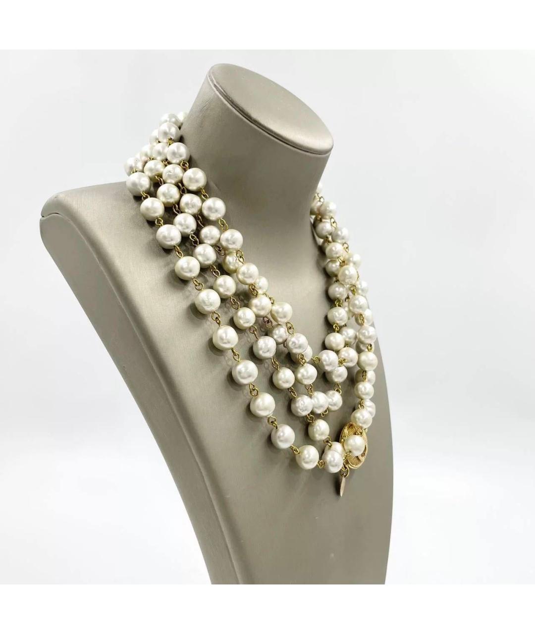 CHANEL Белое колье, фото 6