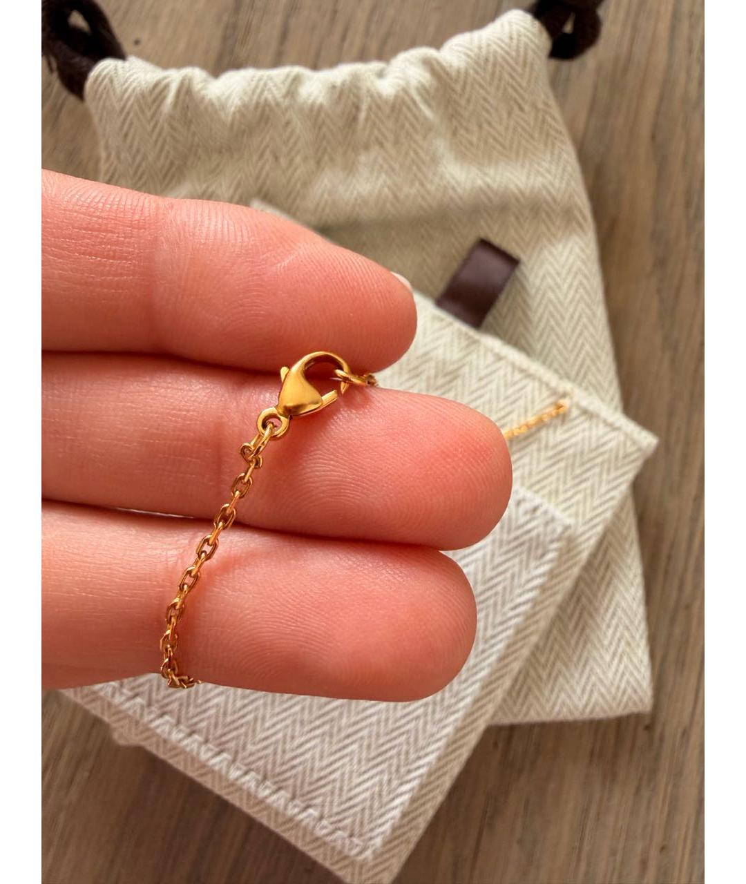 HERMES Розовая металлическая подвеска, фото 3