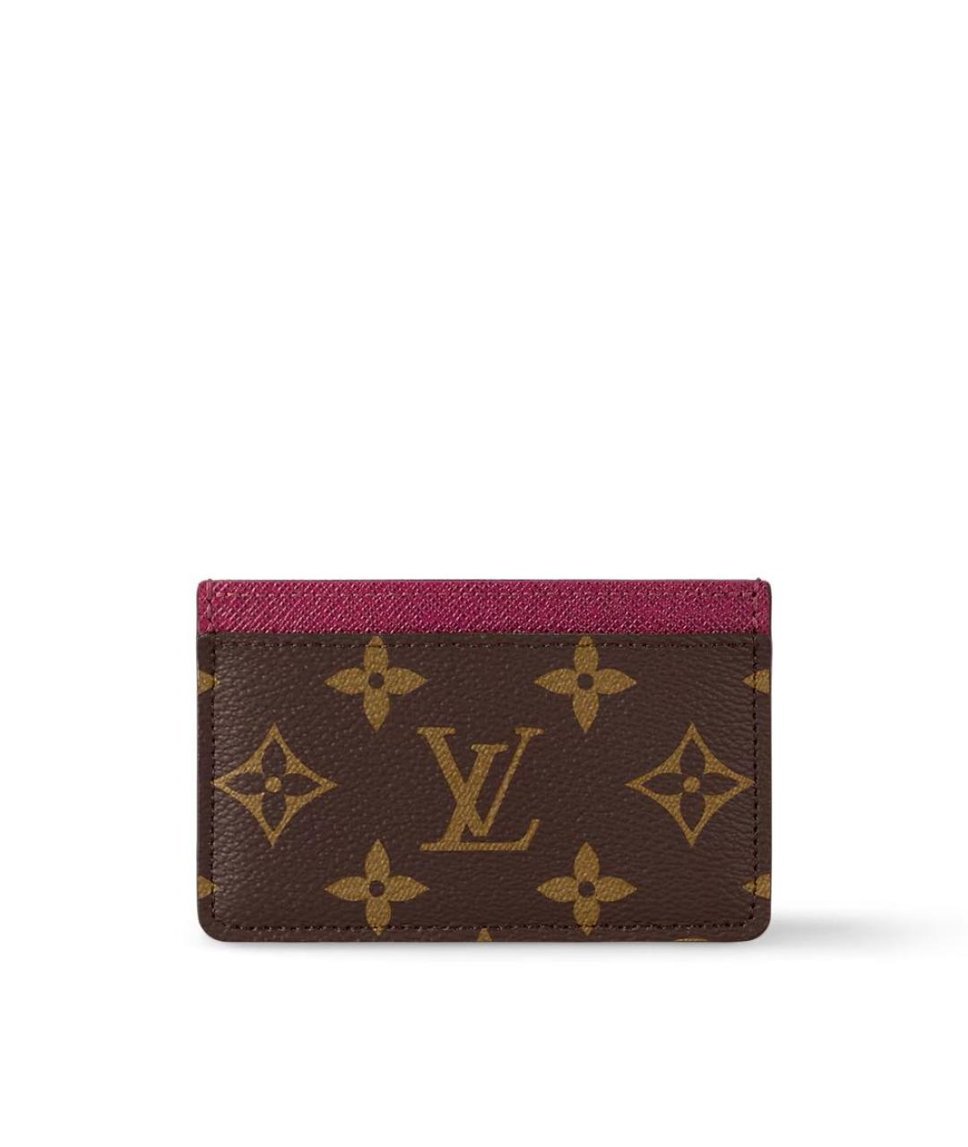 LOUIS VUITTON Коричневый кожаный кардхолдер, фото 5