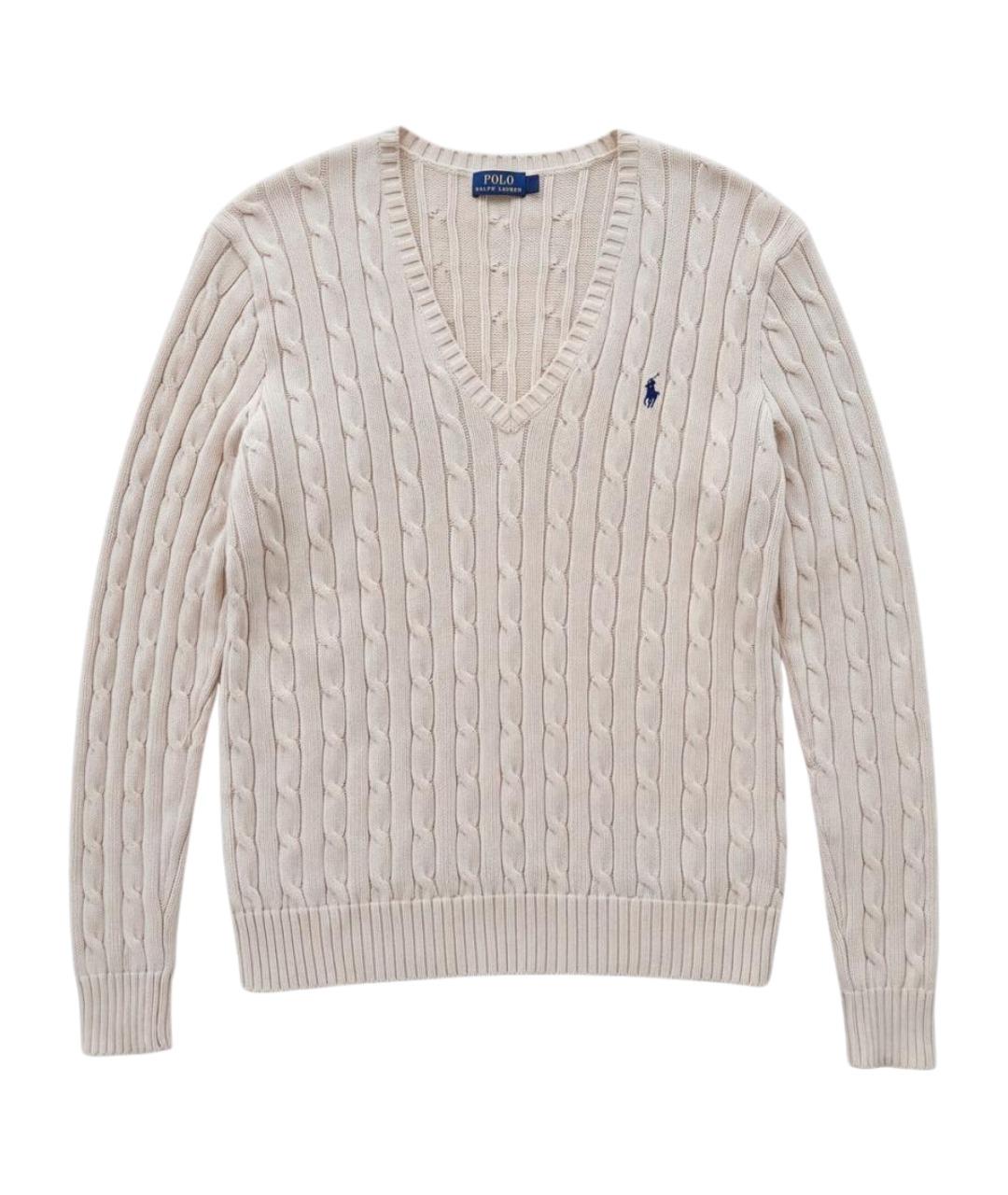 POLO RALPH LAUREN Бежевый хлопковый джемпер / свитер, фото 1