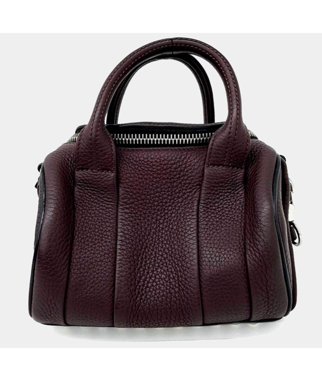 ALEXANDER WANG Бордовая кожаная сумка с короткими ручками, фото 3