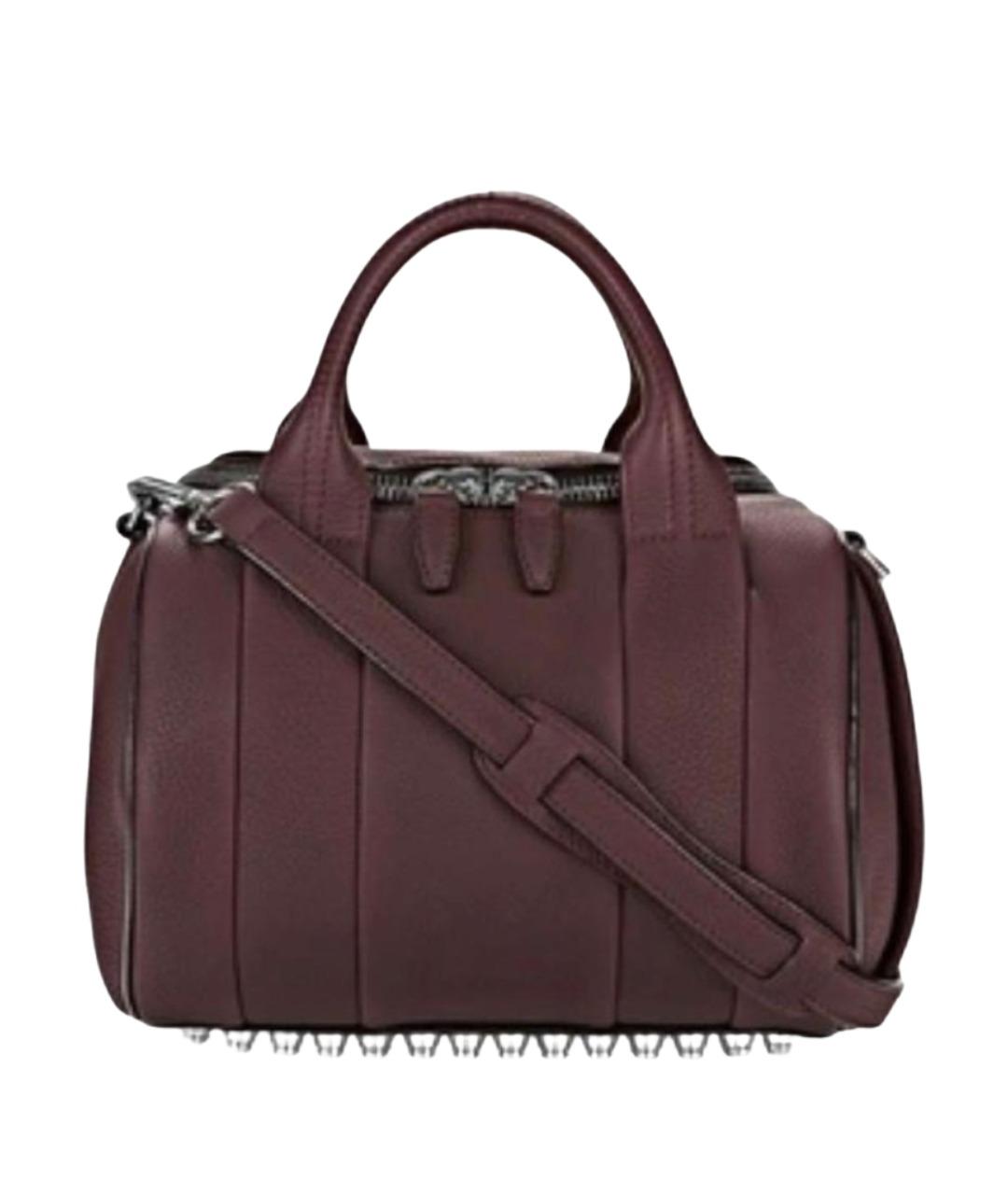 ALEXANDER WANG Бордовая кожаная сумка с короткими ручками, фото 1