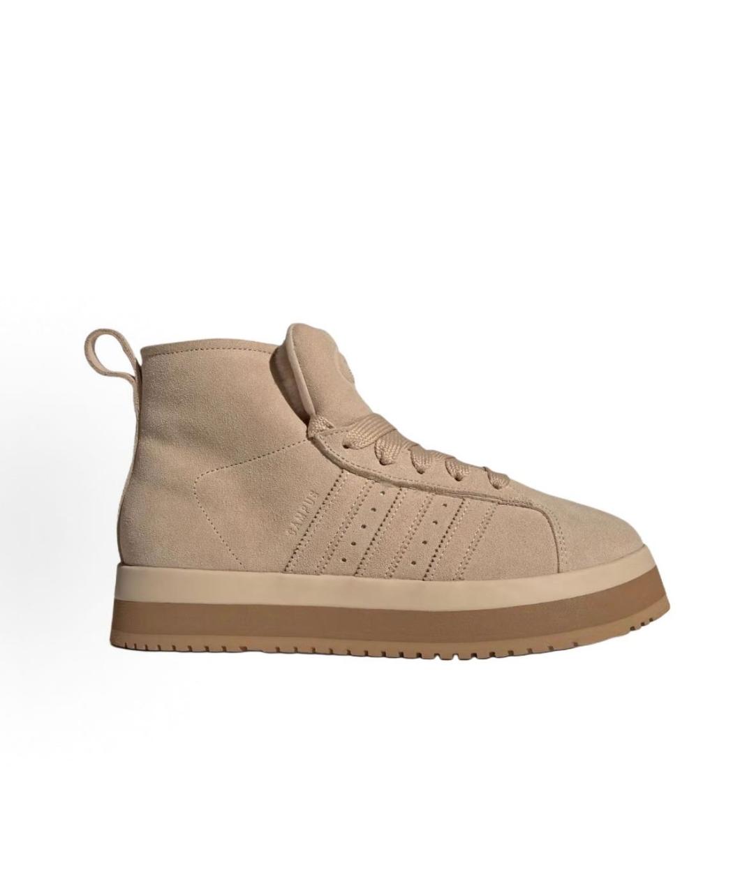 ADIDAS Бежевые замшевые высокие кроссовки / кеды, фото 6
