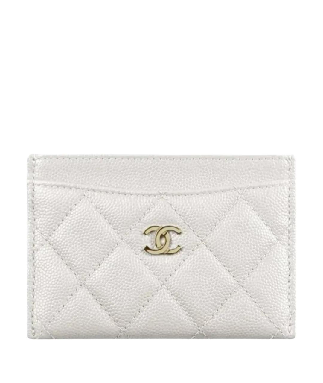CHANEL Белый кожаный кардхолдер, фото 1