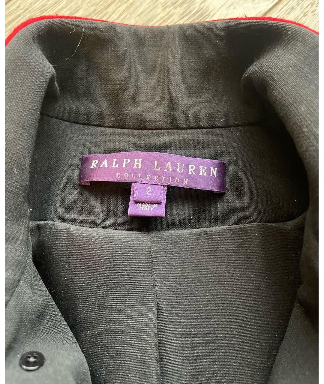 RALPH LAUREN PURPLE LABEL Черный шерстяной жакет/пиджак, фото 5