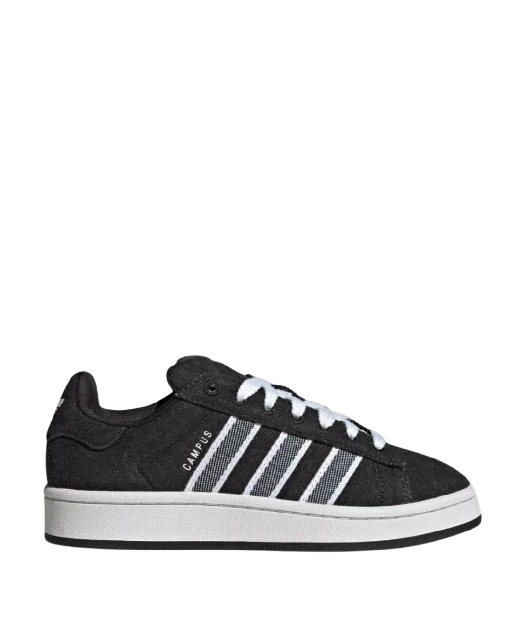 ADIDAS Черные текстильные низкие кроссовки / кеды, фото 1