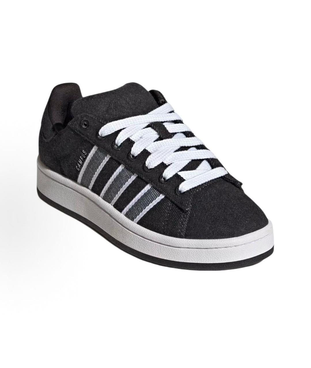 ADIDAS Черные текстильные низкие кроссовки / кеды, фото 3