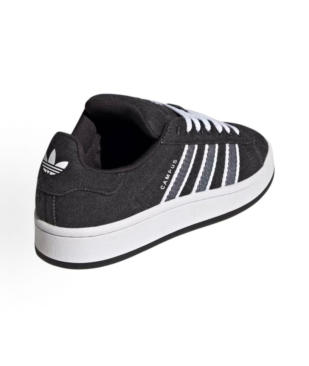 ADIDAS Черные текстильные низкие кроссовки / кеды, фото 5