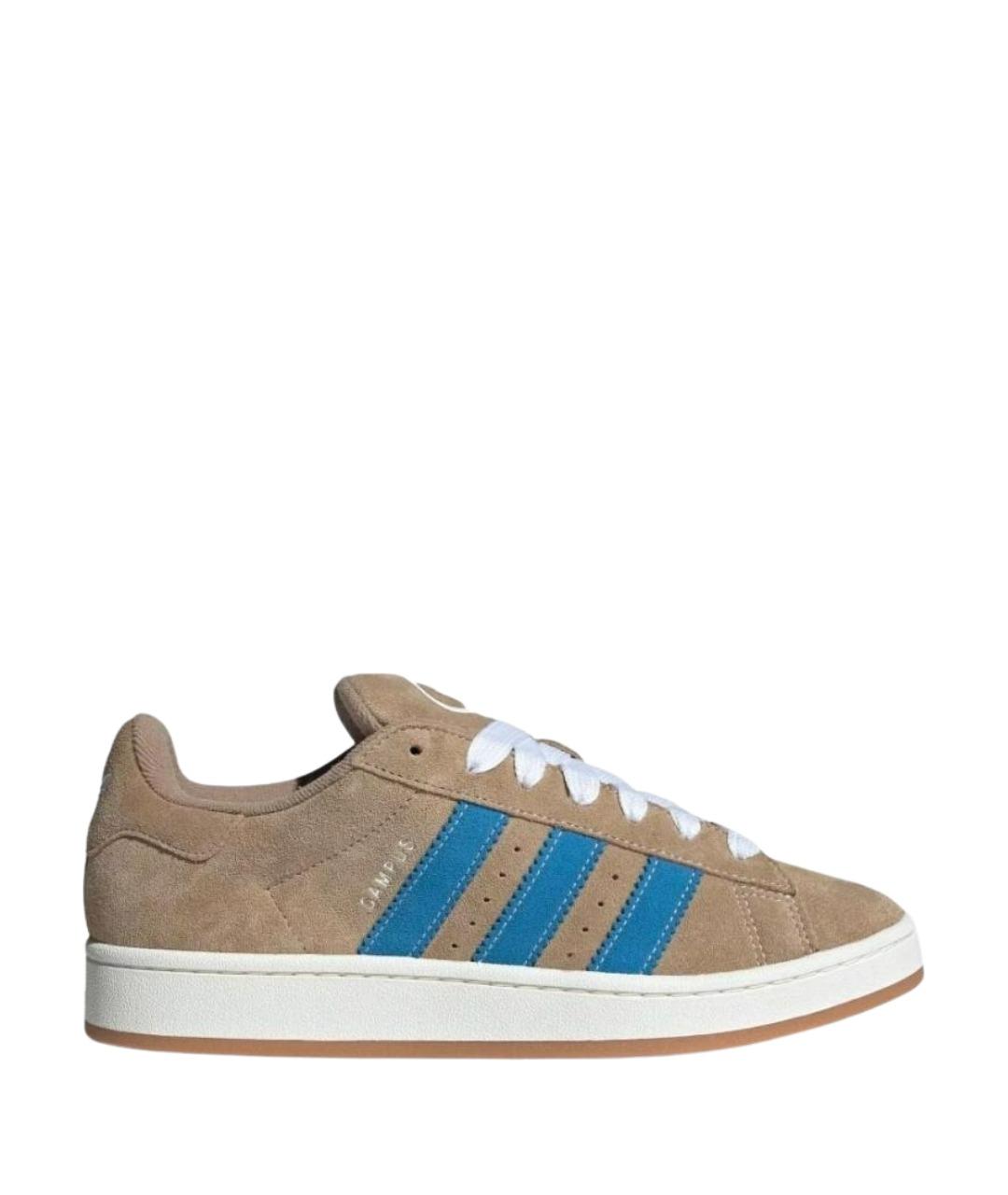ADIDAS Бежевые замшевые низкие кроссовки / кеды, фото 1