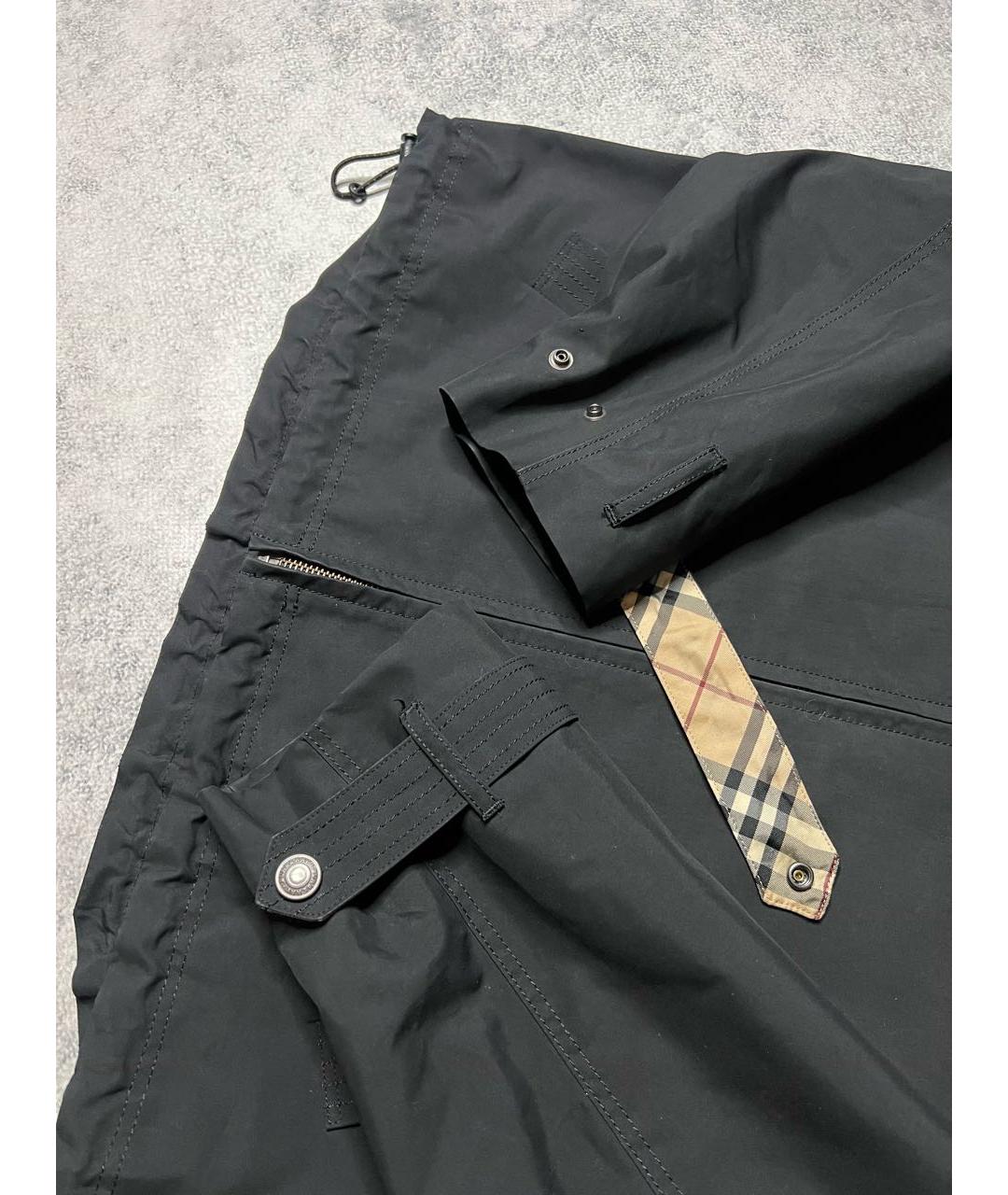 BURBERRY Черная полиэстеровая куртка, фото 6