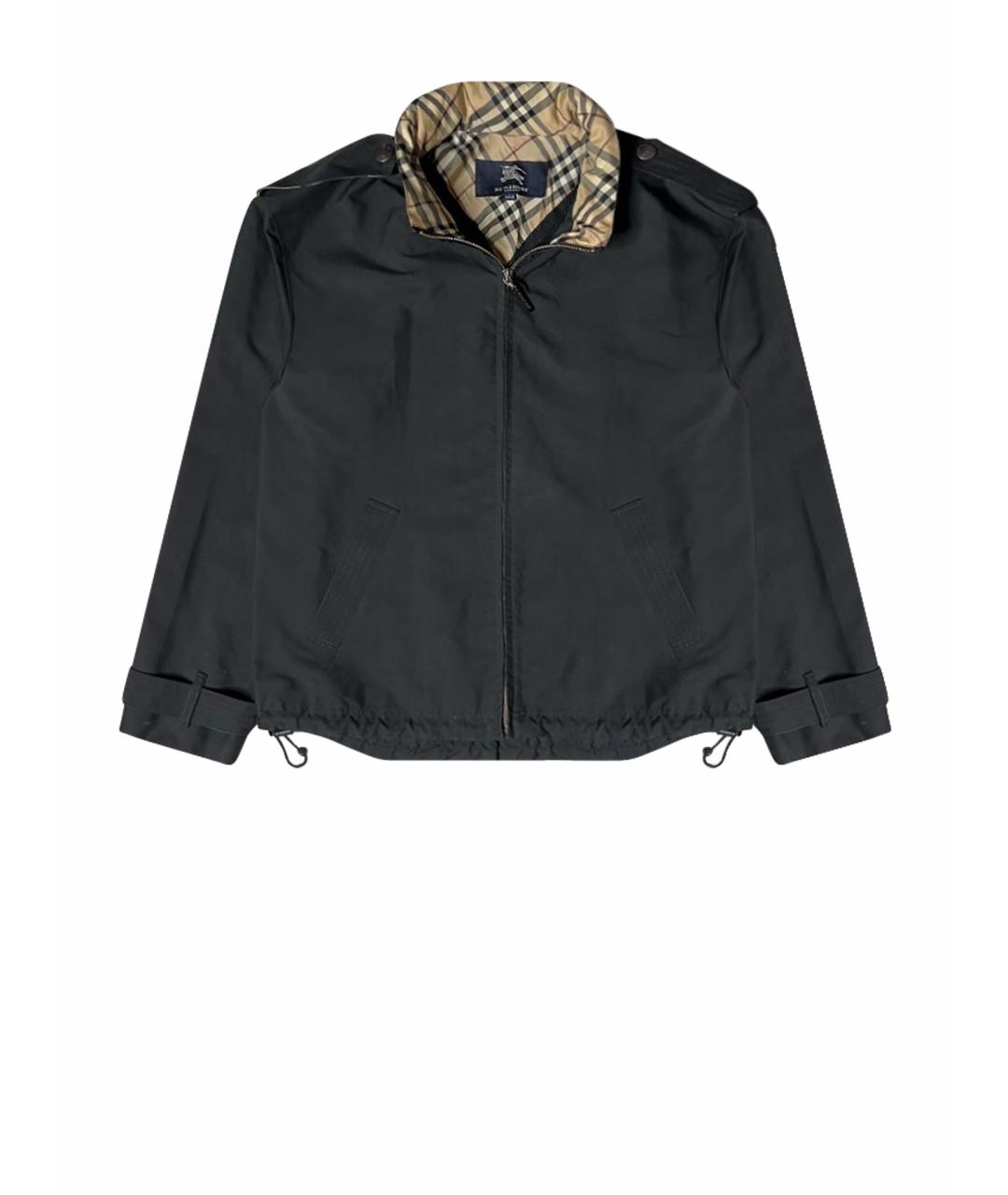 BURBERRY Черная полиэстеровая куртка, фото 1
