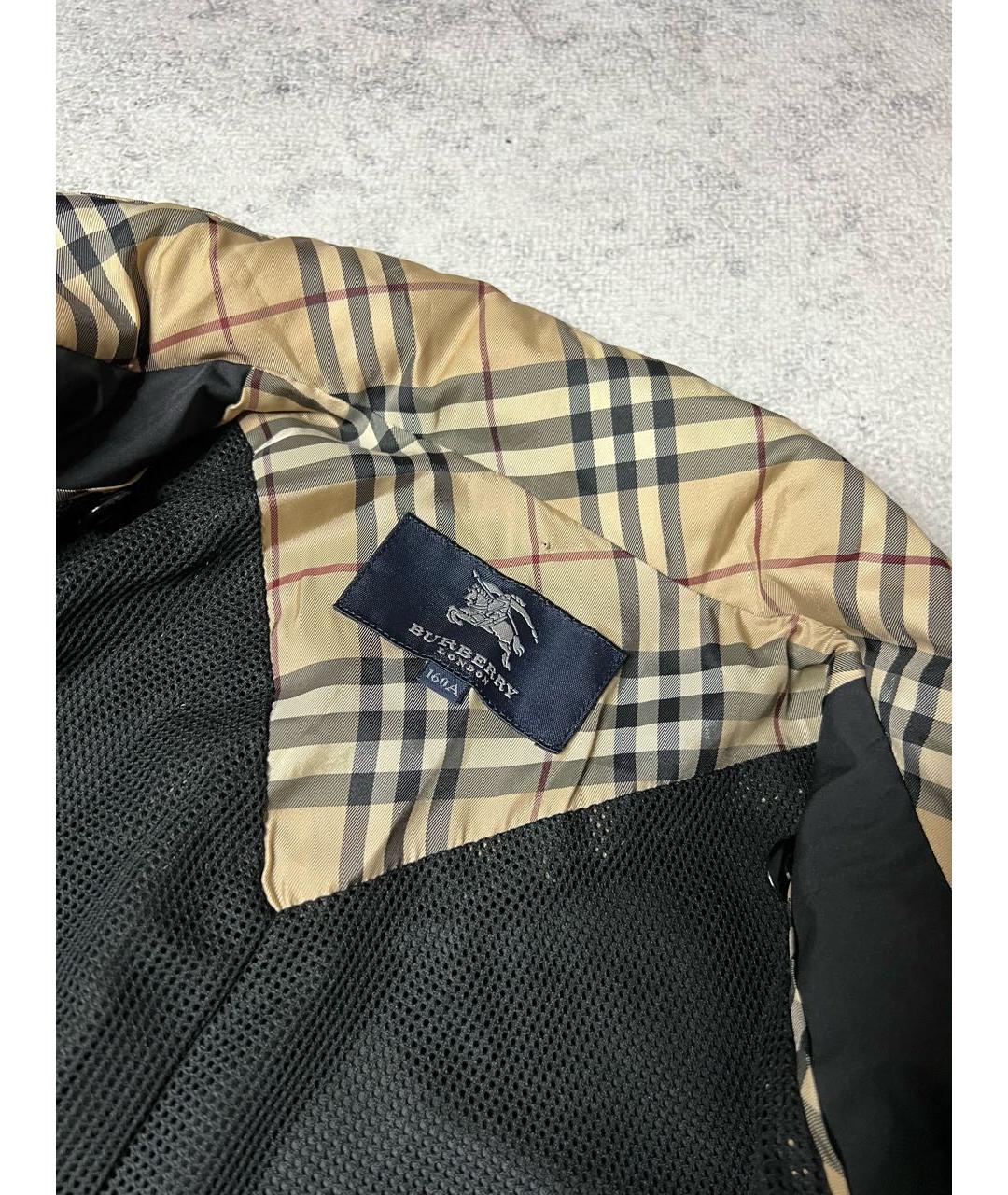 BURBERRY Черная полиэстеровая куртка, фото 8