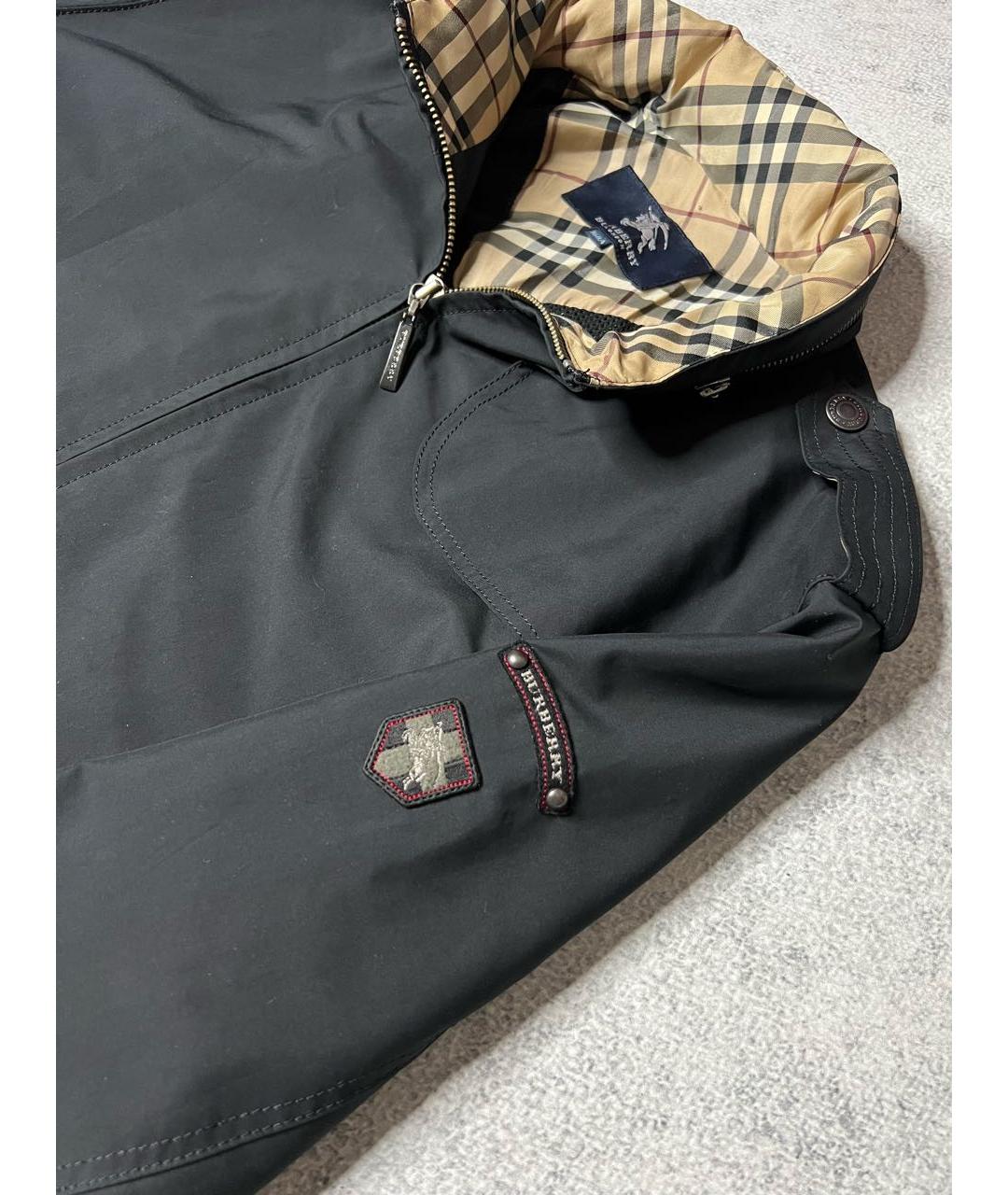 BURBERRY Черная полиэстеровая куртка, фото 5