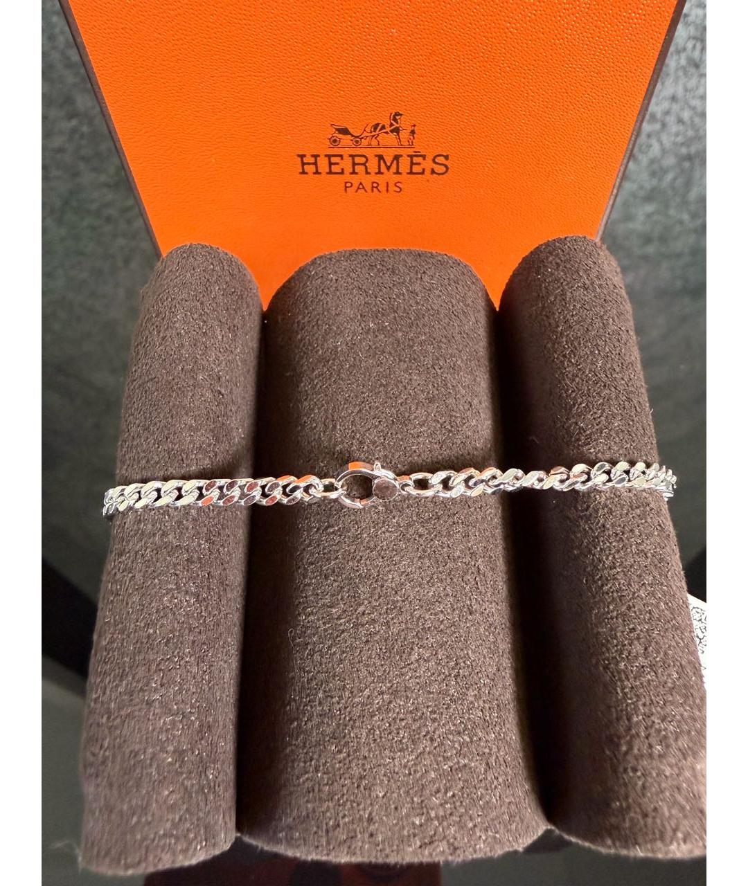 HERMES Белый браслет из белого золота, фото 6