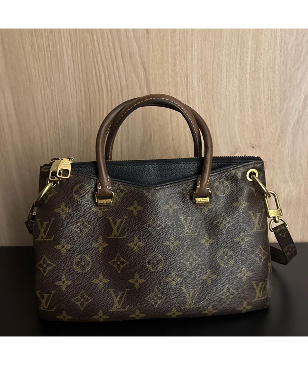 LOUIS VUITTON Коричневая сумка тоут из канвы, фото 4