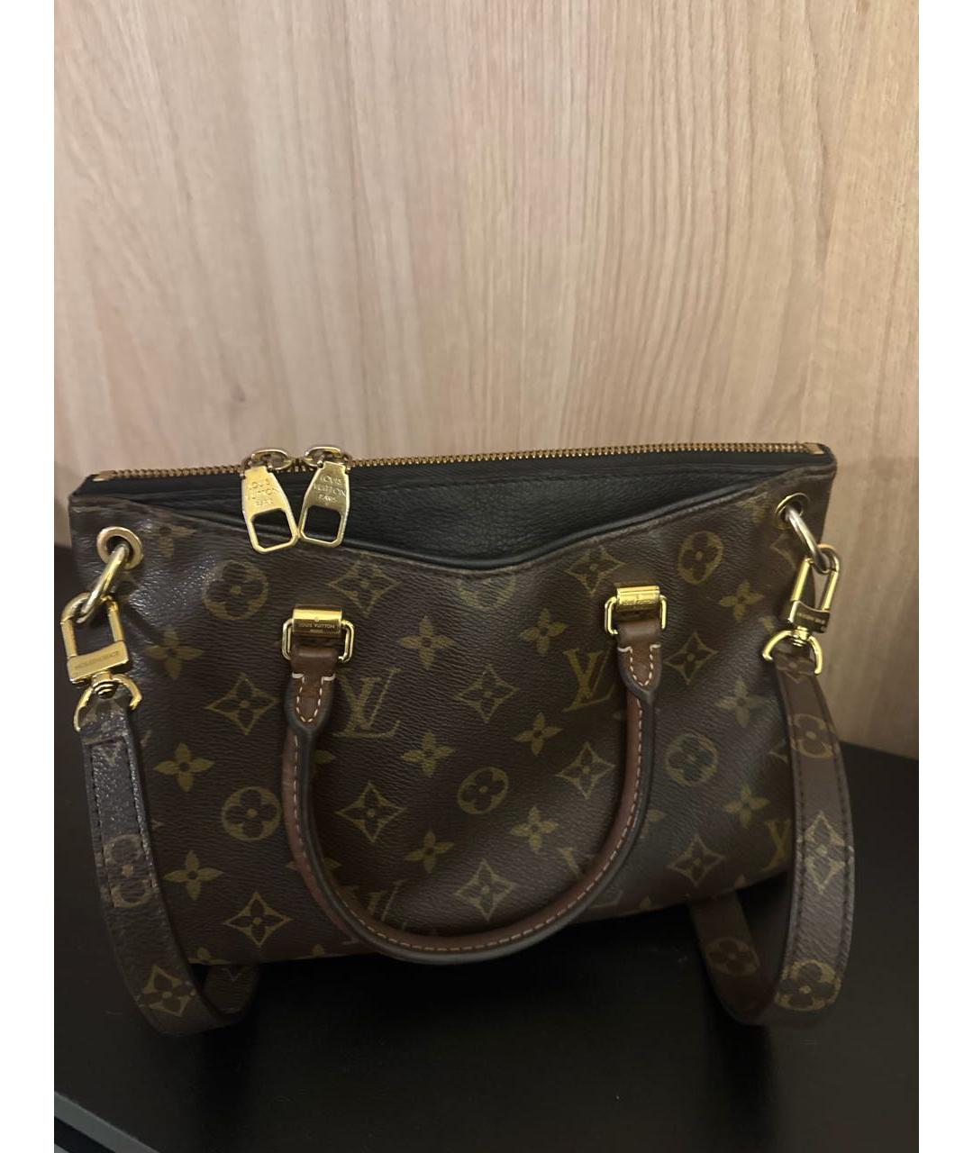 LOUIS VUITTON Коричневая сумка тоут из канвы, фото 2