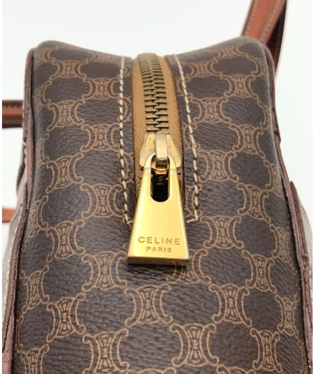 CELINE Коричневая сумка тоут из канвы, фото 7