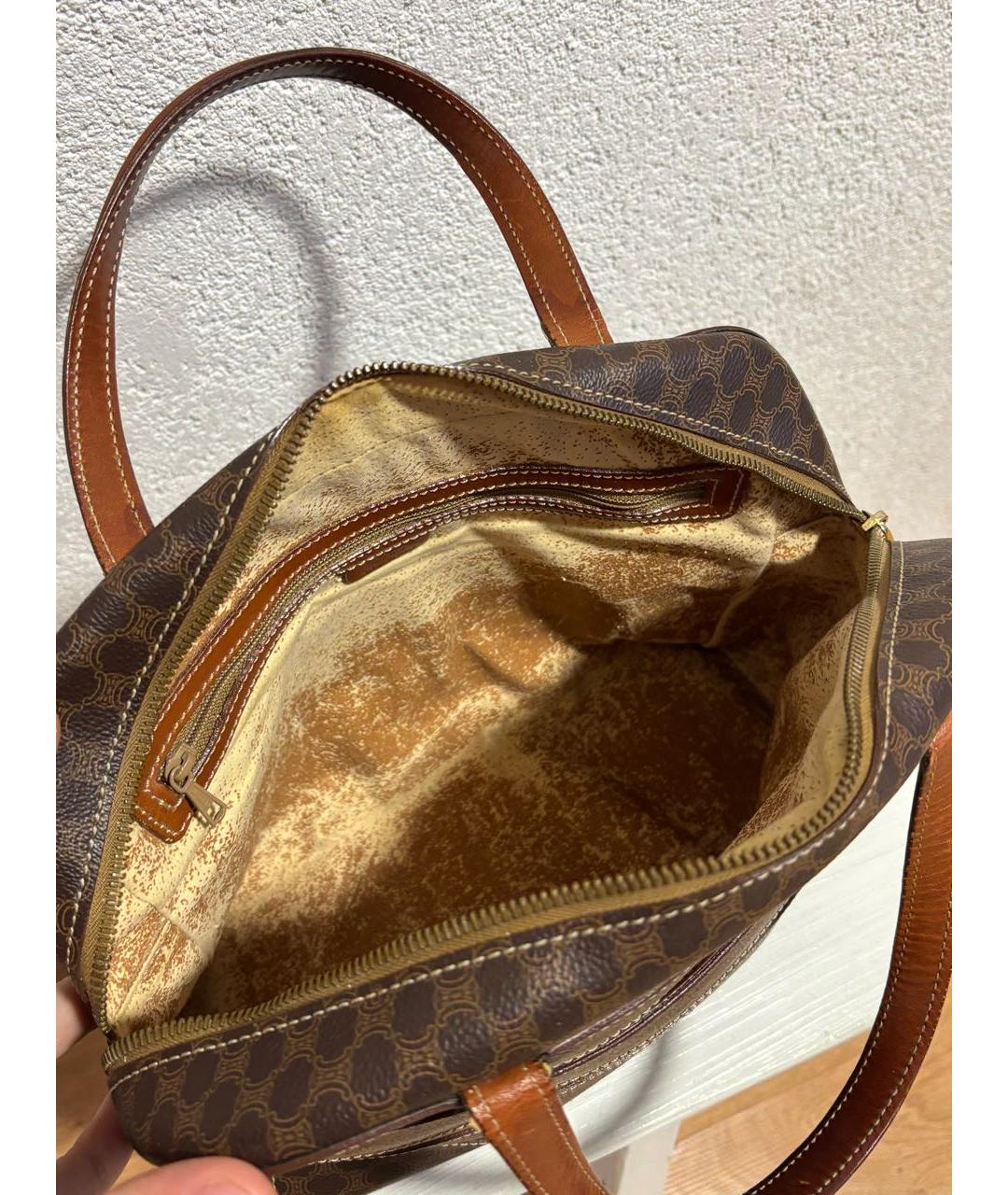 CELINE Коричневая сумка тоут из канвы, фото 4