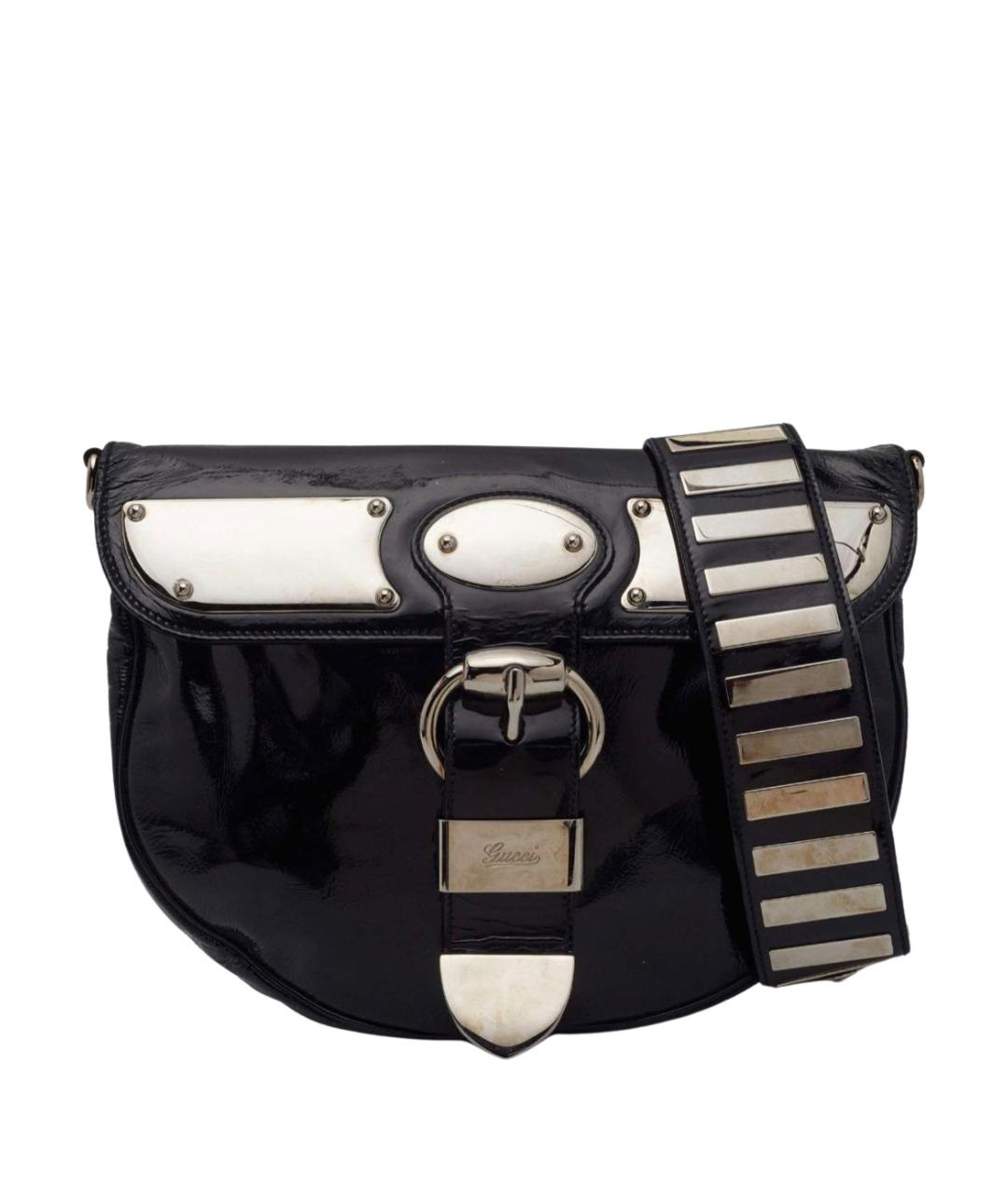 GUCCI Черная кожаная сумка через плечо, фото 1