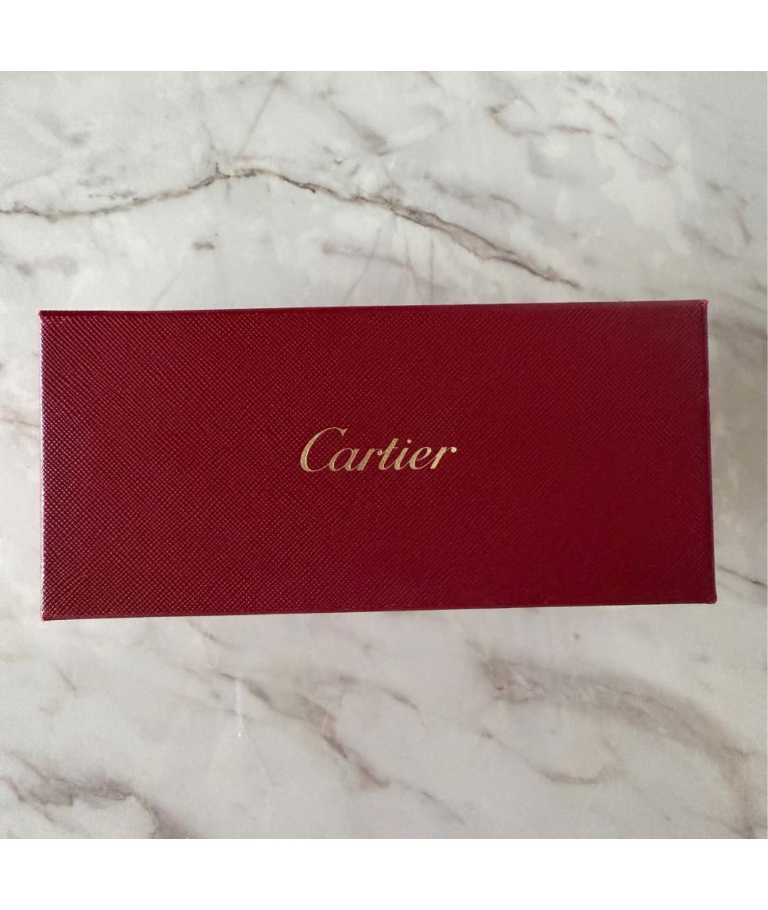 CARTIER Черные металлические солнцезащитные очки, фото 4
