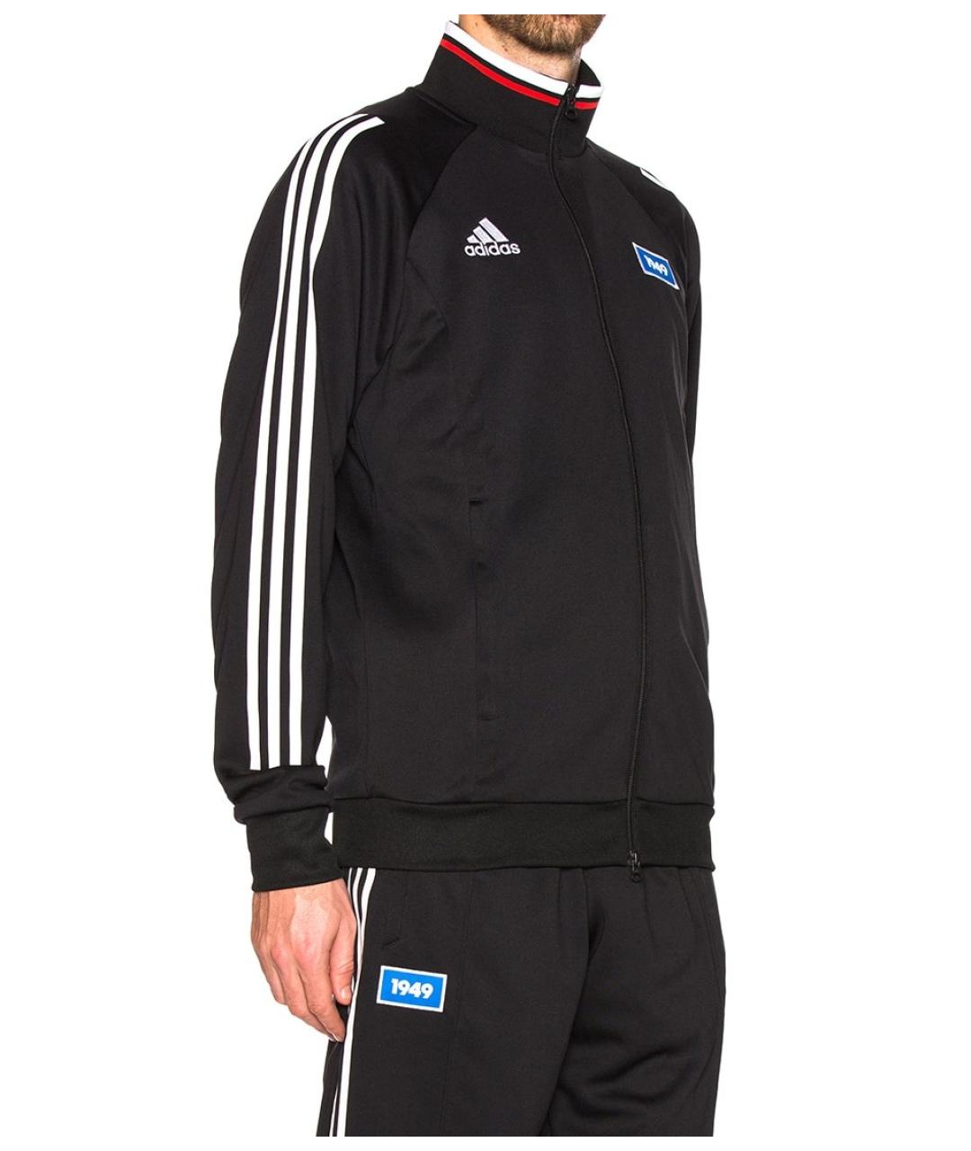 ADIDAS Черная хлопковая спортивная куртка, фото 3