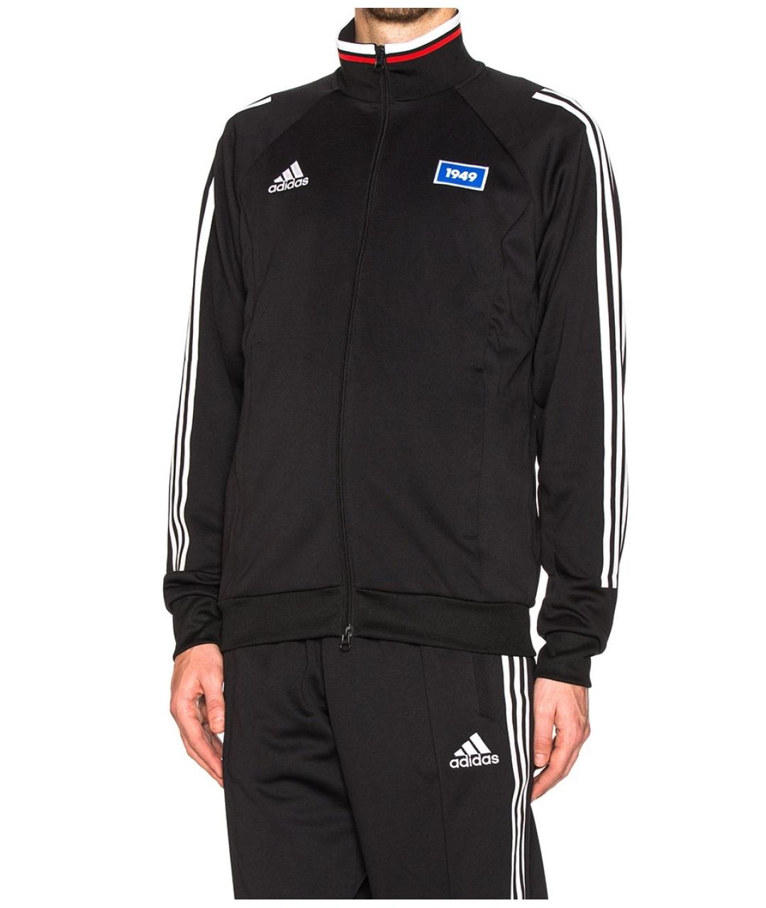 ADIDAS Черная хлопковая спортивная куртка, фото 4