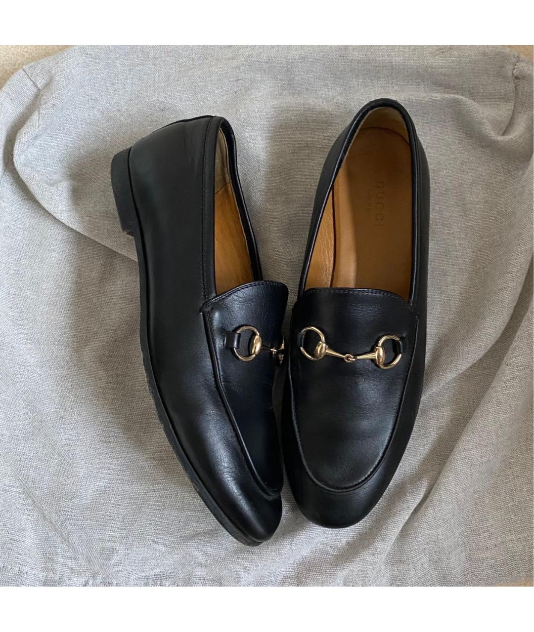 GUCCI Черные кожаные лоферы, фото 3