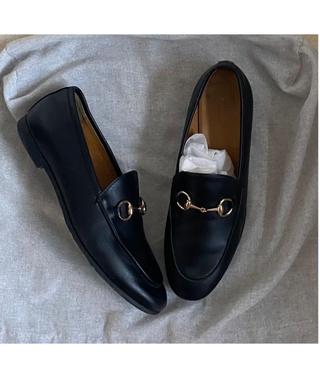 GUCCI Черные кожаные лоферы, фото 2