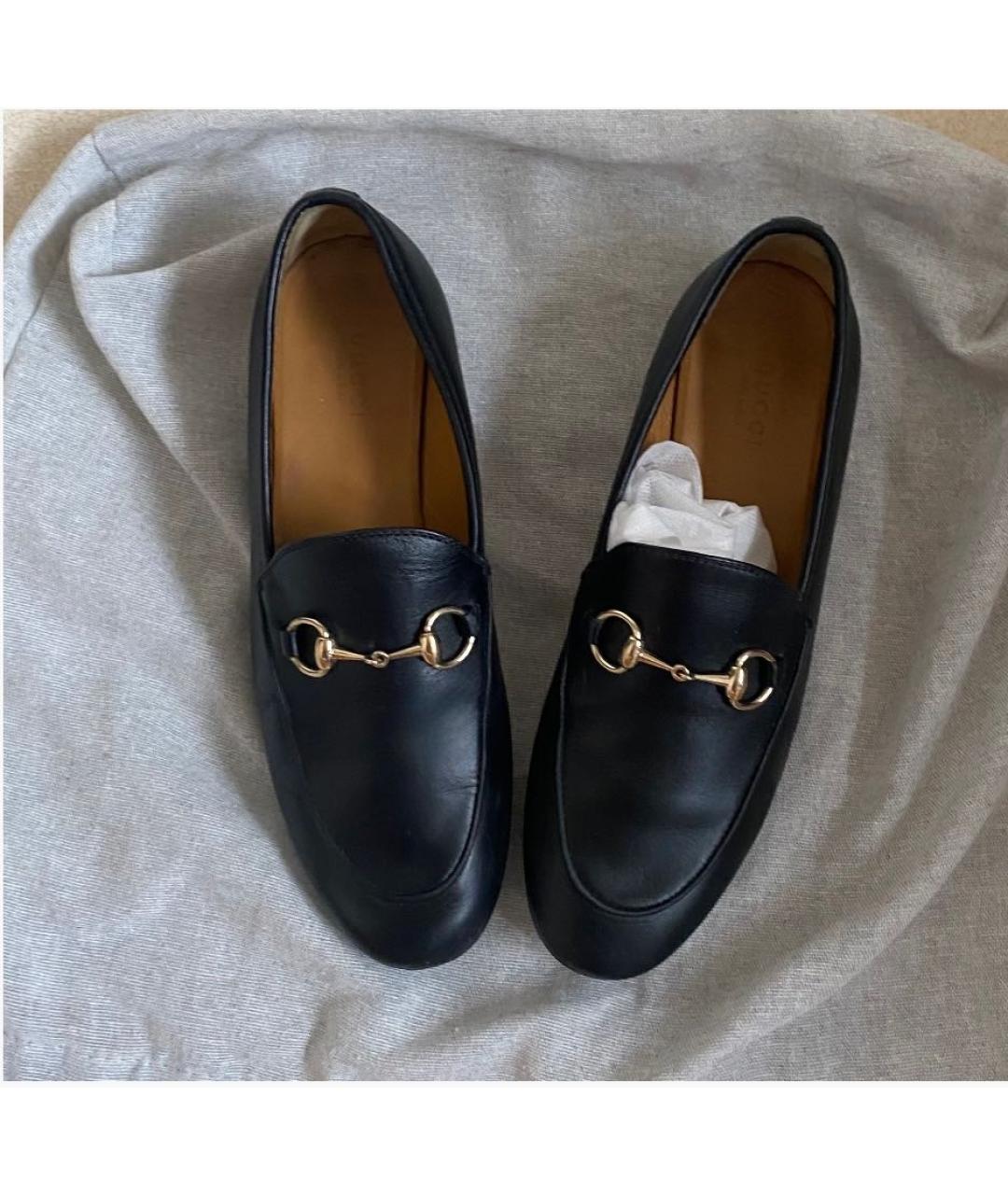 GUCCI Черные кожаные лоферы, фото 5