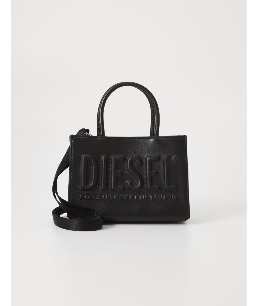 DIESEL Черная сумка с короткими ручками из искусственной кожи, фото 7