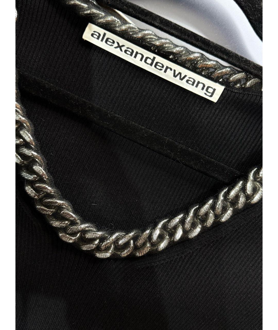 ALEXANDER WANG Черная вискозная футболка, фото 3