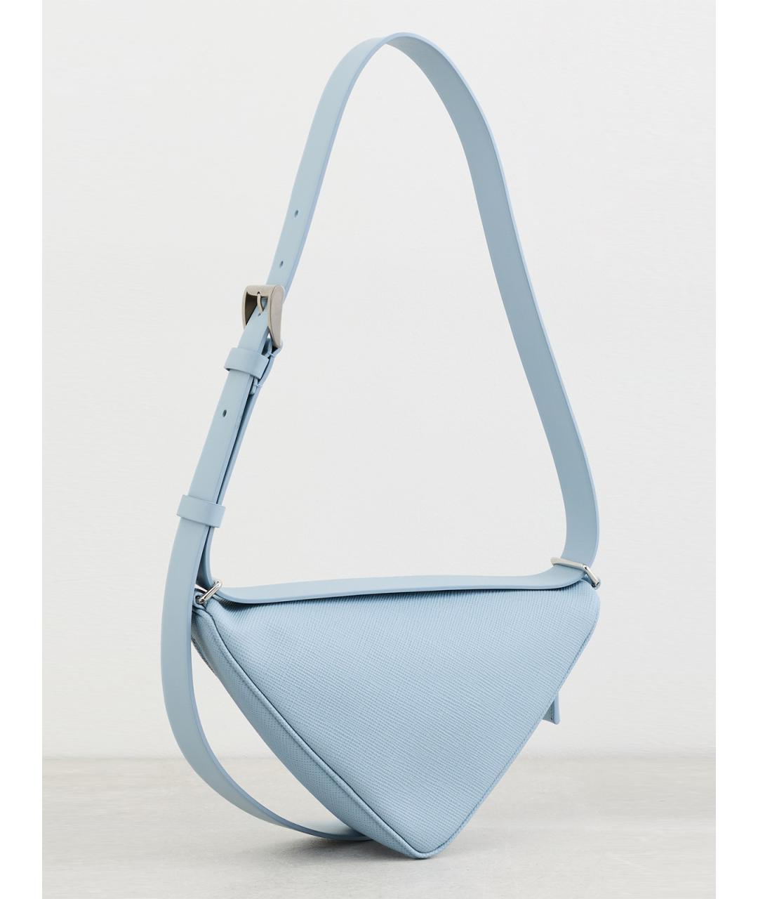 PRADA Голубая кожаная поясная сумка, фото 7