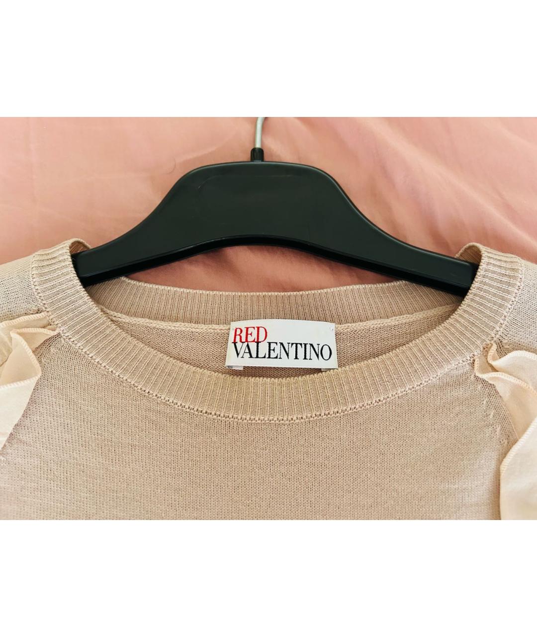 RED VALENTINO Розовый шерстяной джемпер / свитер, фото 2