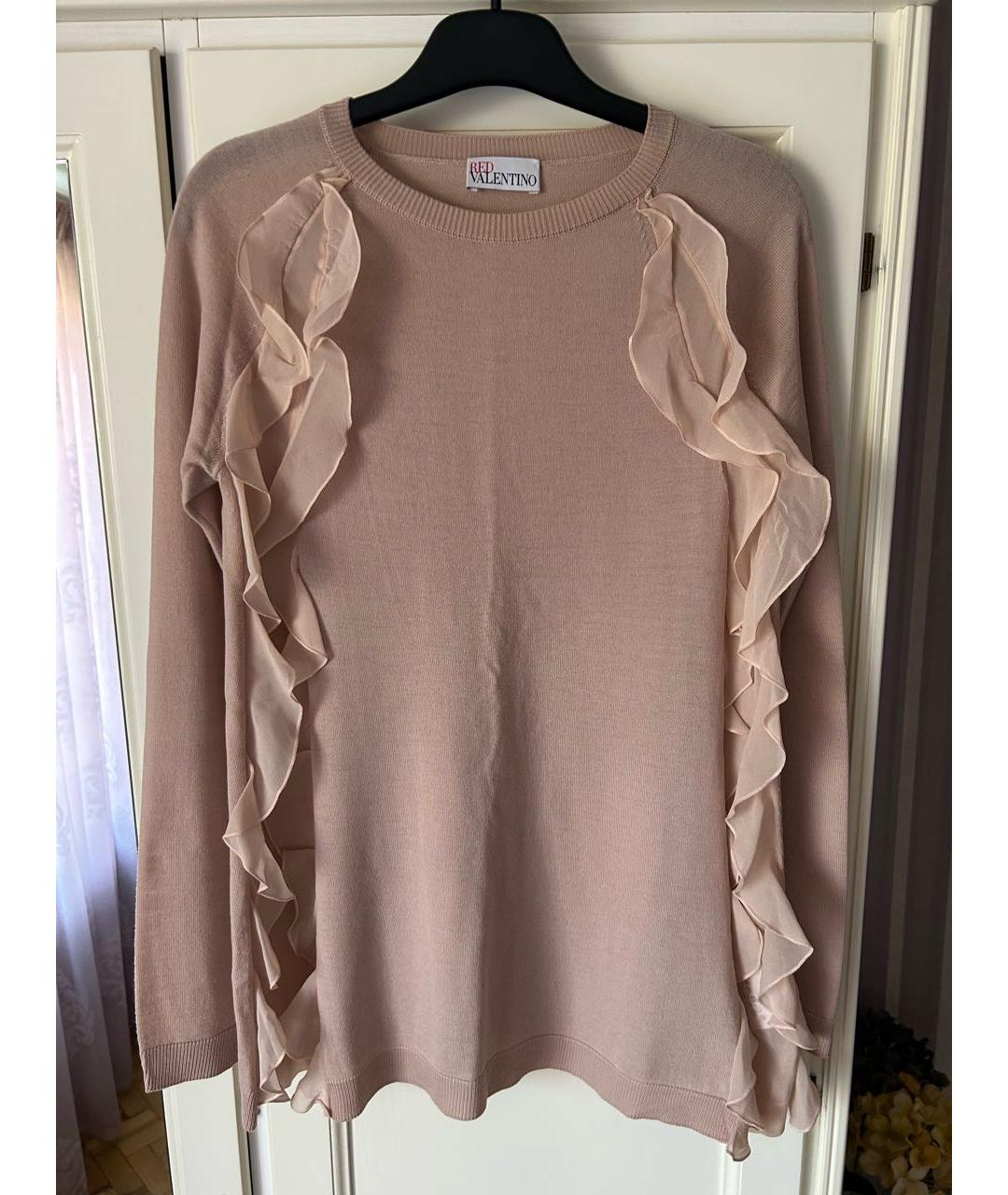 RED VALENTINO Розовый шерстяной джемпер / свитер, фото 5