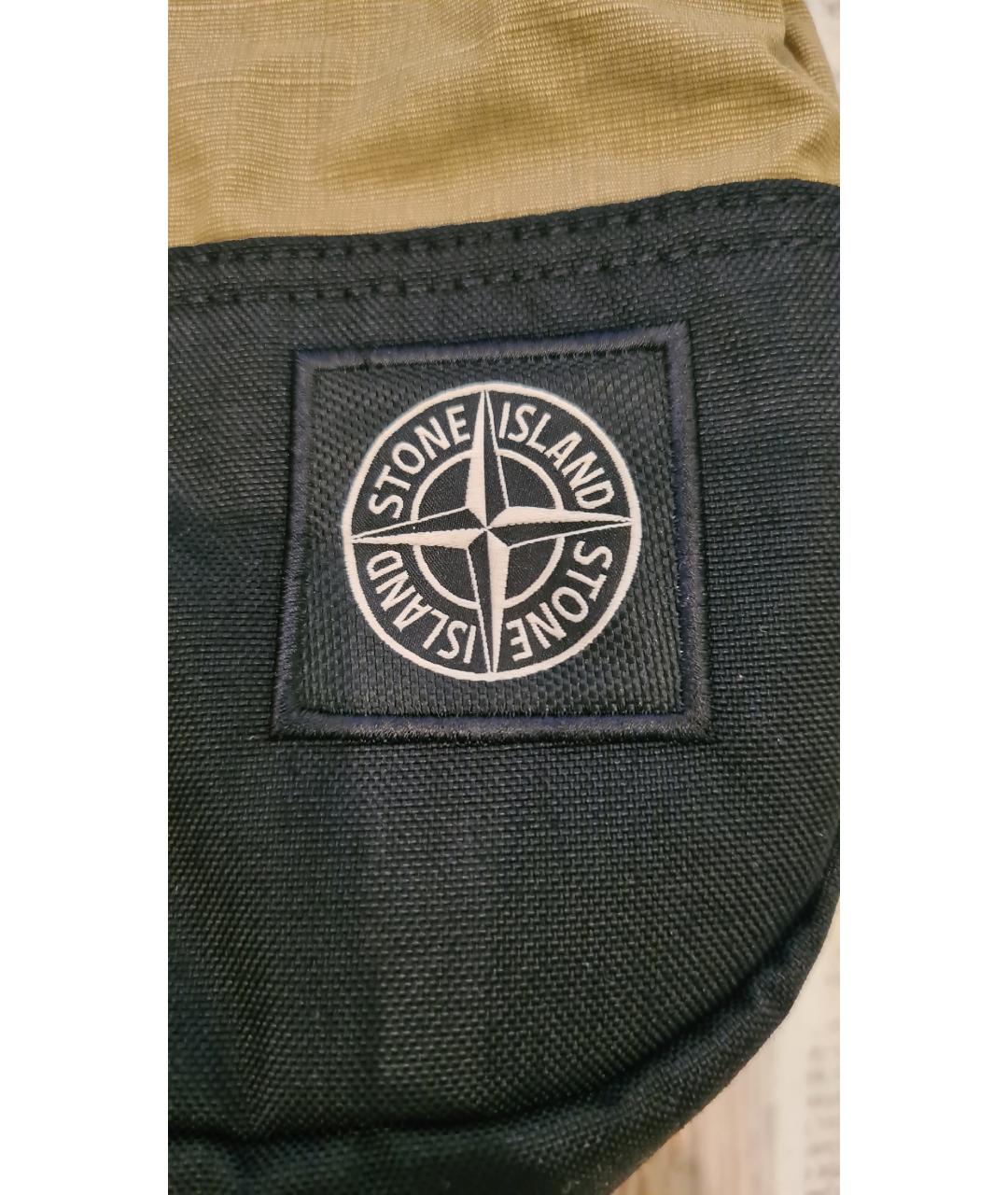 STONE ISLAND Бежевая хлопковая сумка тоут, фото 6