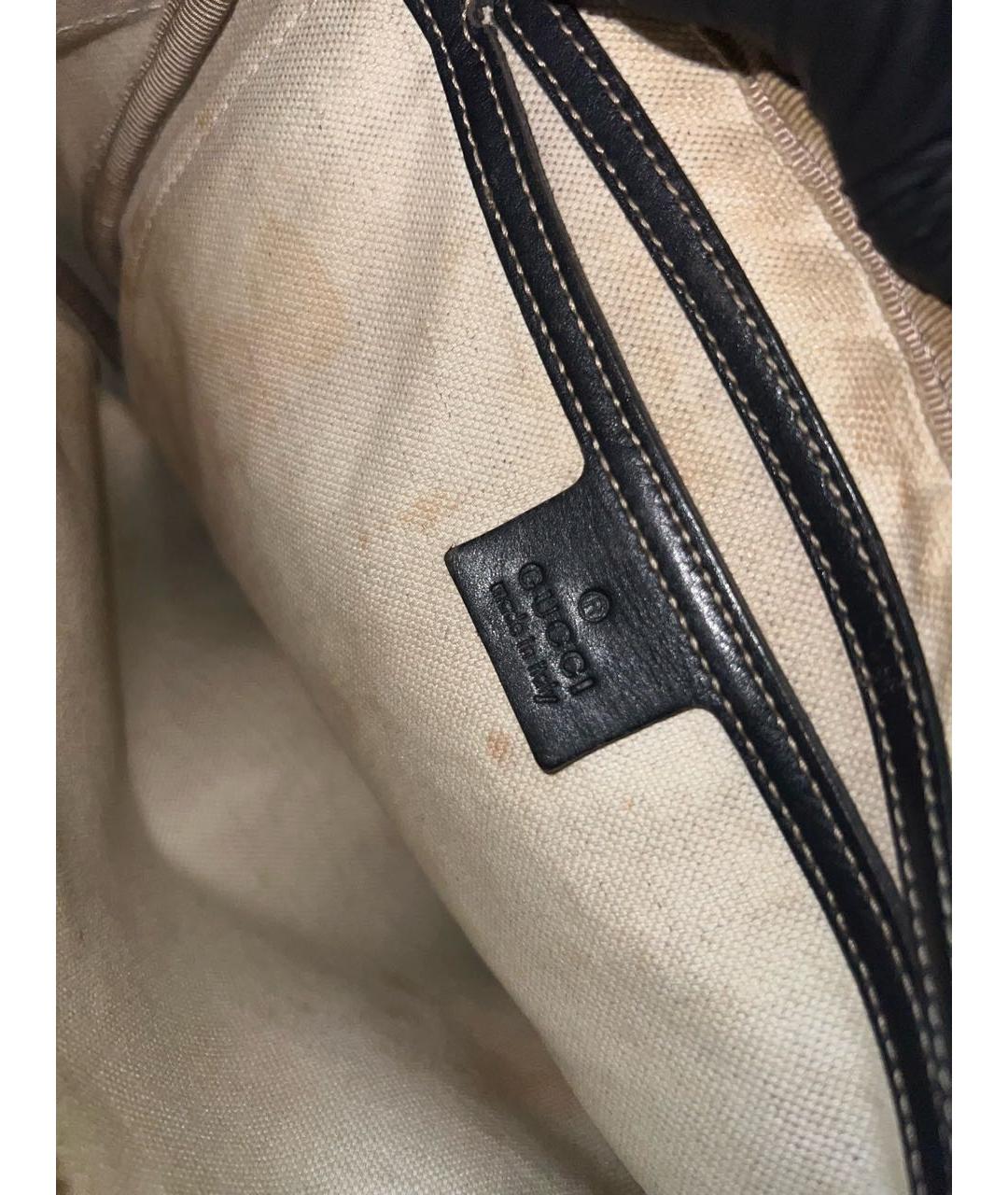 GUCCI Бежевая сумка на плечо из канвы, фото 3